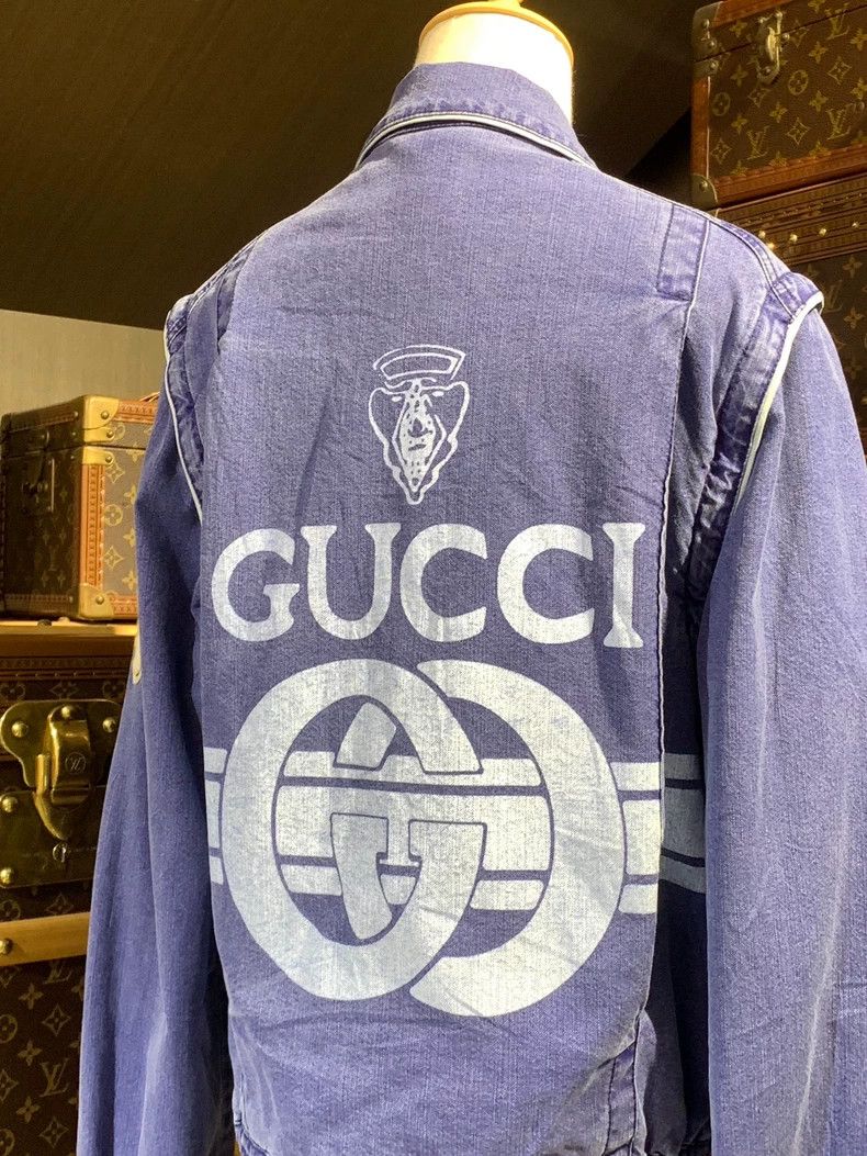 Gucci GucciBlue retro stitching denim jacket Size M / US 6-8 / IT 42-44 - 2 Thumbnail