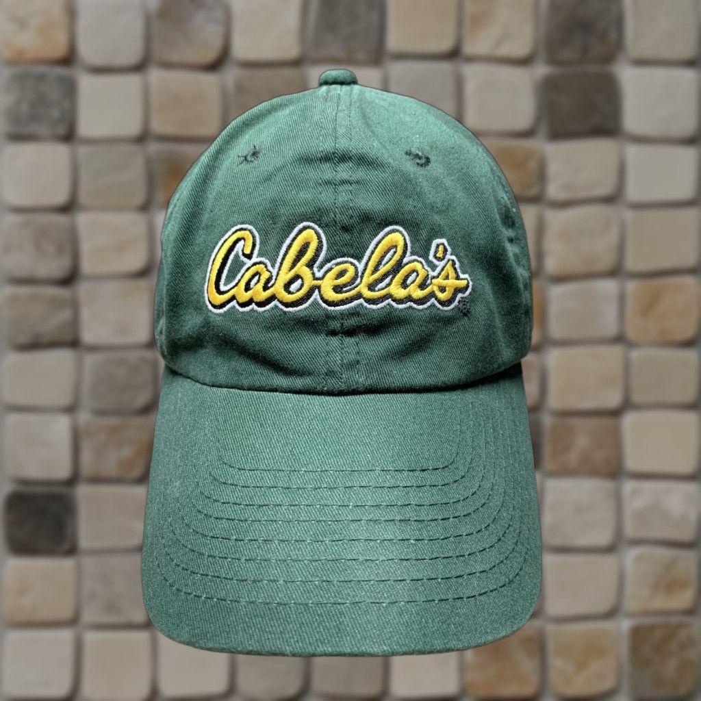 Vintage Cabela’s Cap Hat Green Strap Back Outdoor Lightweight Casual Adults Baseball Cap Men Adjustable Green Cap Hat Size ONE SIZE - 1 Thumbnail