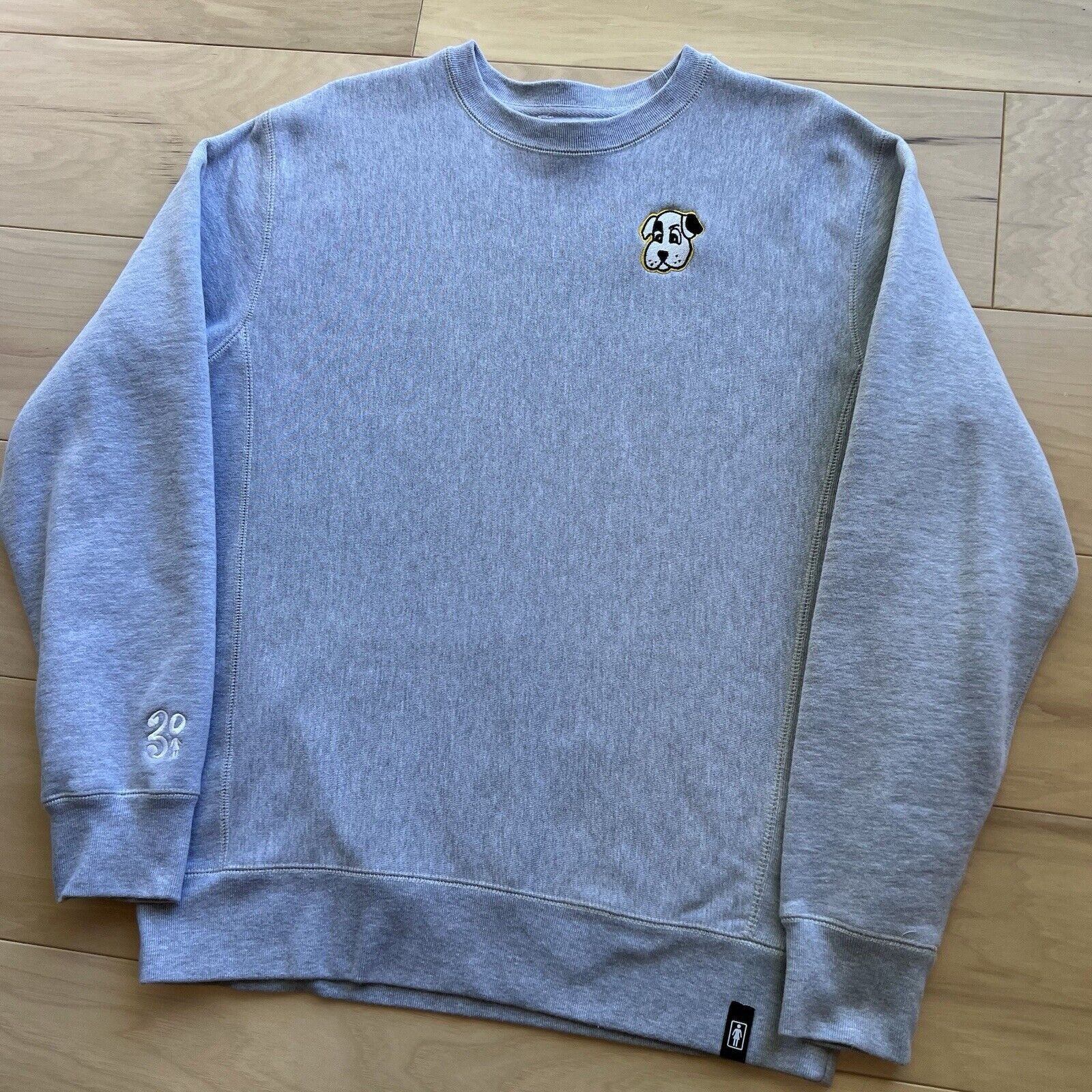 Girl Skateboards Girl Skateboards Pup Sweatshirt Medium Gray Heavy Crew Size US M / EU 48-50 / 2 - 9 Thumbnail