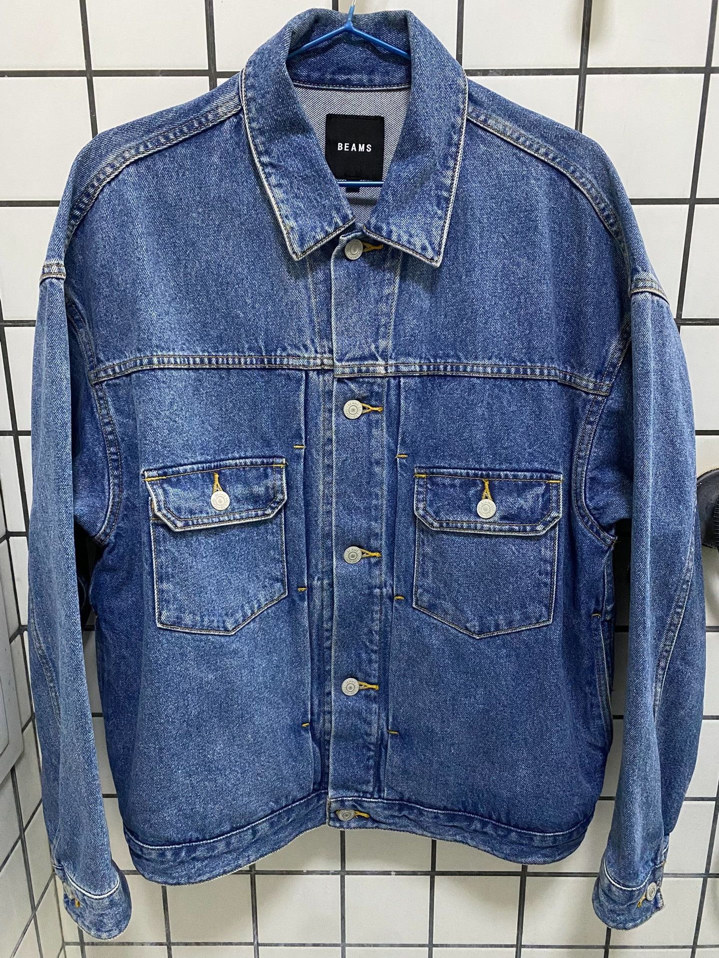 Beams Japan Authentic BEAMS Classic Wide Short Denim Jacket Size US M / EU 48-50 / 2 - 1 Thumbnail