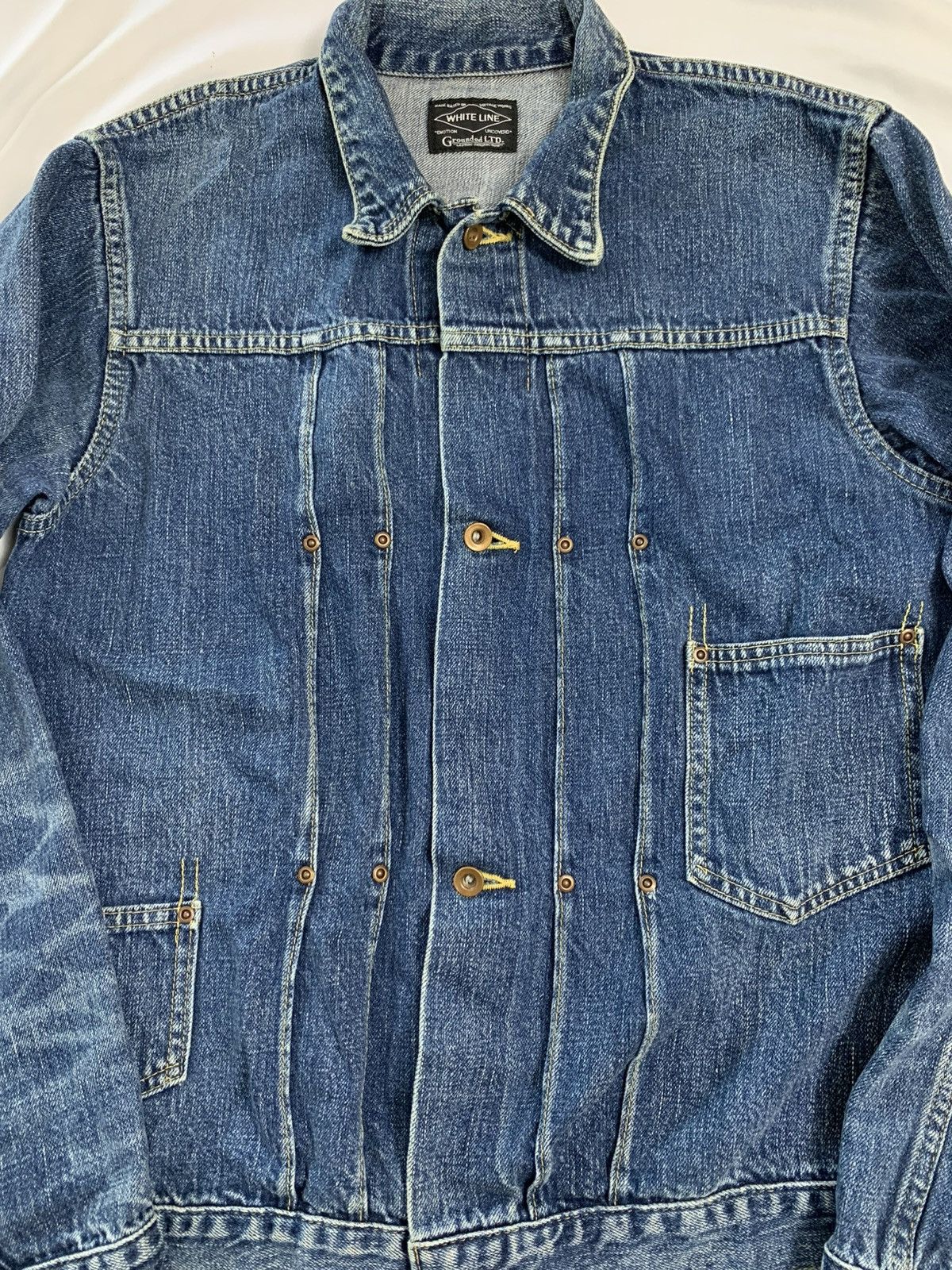 Japanese Brand Type 1 jdenim acket selvedge japan grounded white line Size US M / EU 48-50 / 2 - 7 Thumbnail