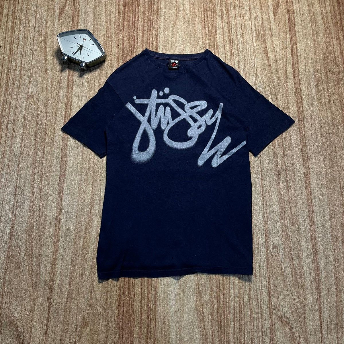 Streetwear × Stussy Stussy Honolulu Exclusive Navy Blue T-Shirt Sz