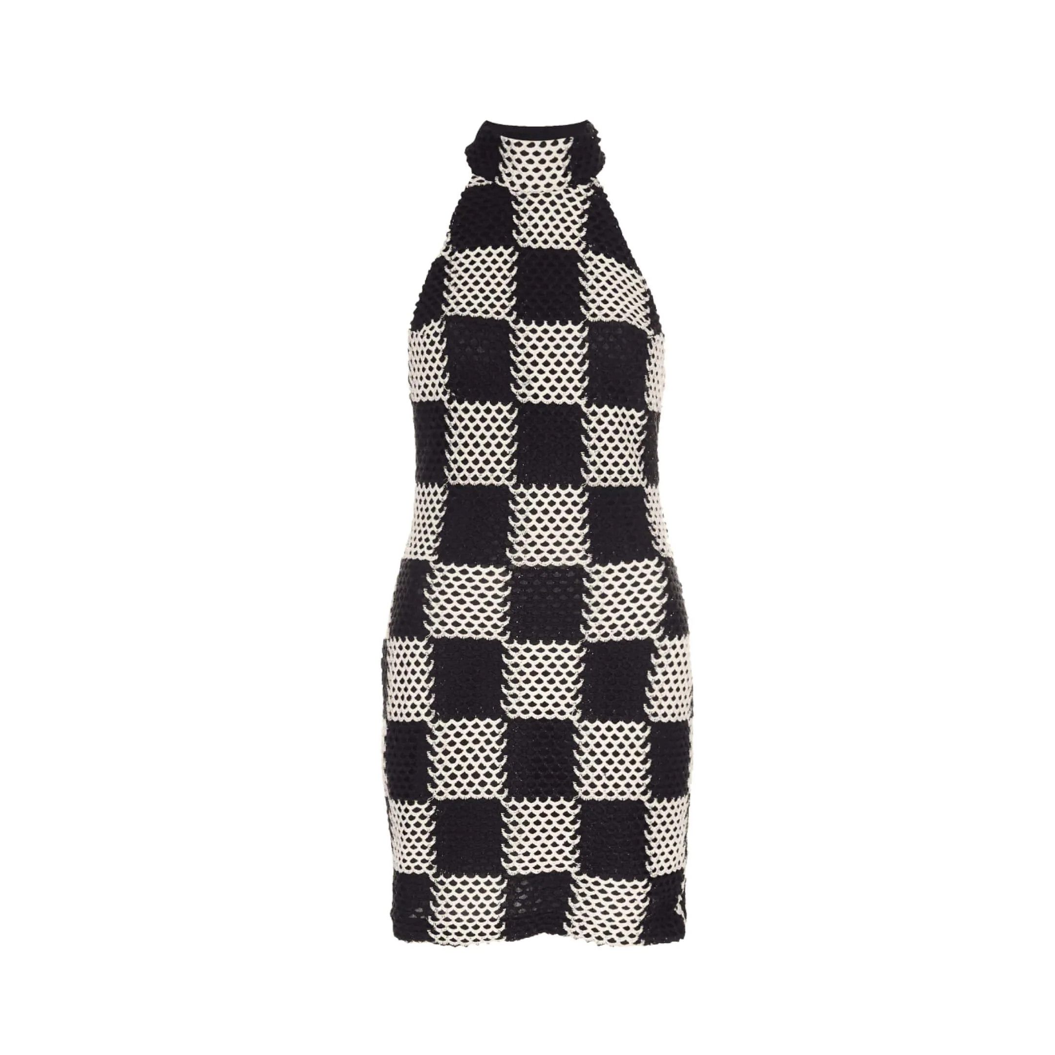 black and white check dress zara Ayla Contrast Maxi Dress