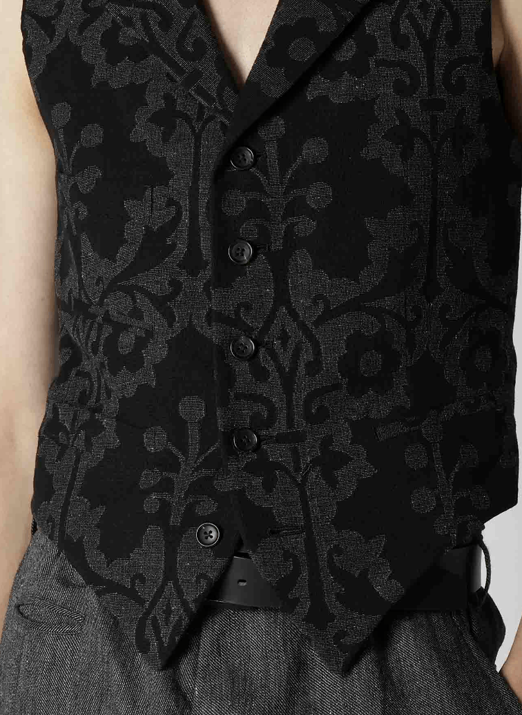 Yohji Yamamoto Yohji Yamamoto Pour Homme INDIAN LEFT DECORATIVE CLOTH VEST Size US M / EU 48-50 / 2 - 12 Thumbnail