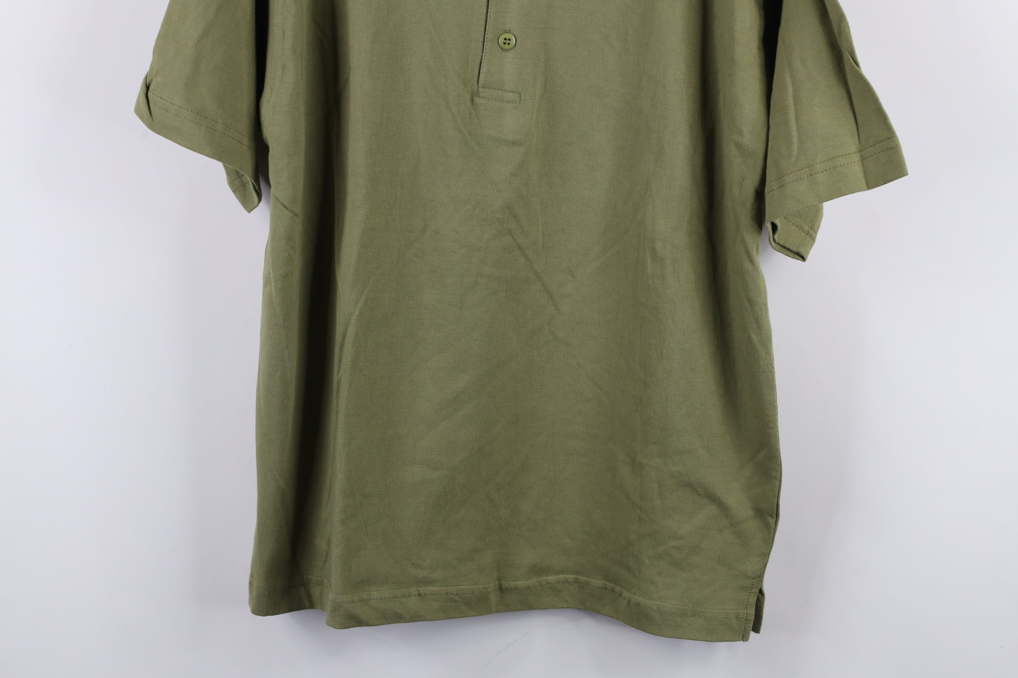 Vintage Deadstock Vintage 90s Streetwear Short Sleeve Henley T-Shirt Size US L / EU 52-54 / 3 - 3 Thumbnail