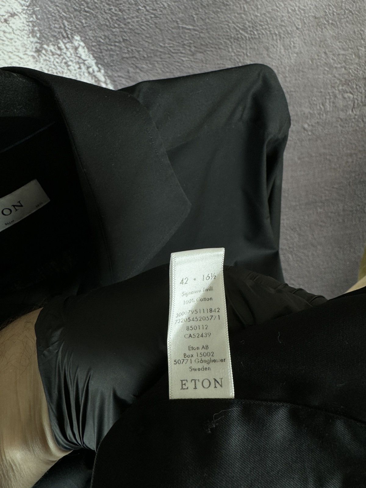 Eton ETON black basic long sleeve shirt size 42 Size US L / EU 52-54 / 3 - 9 Thumbnail
