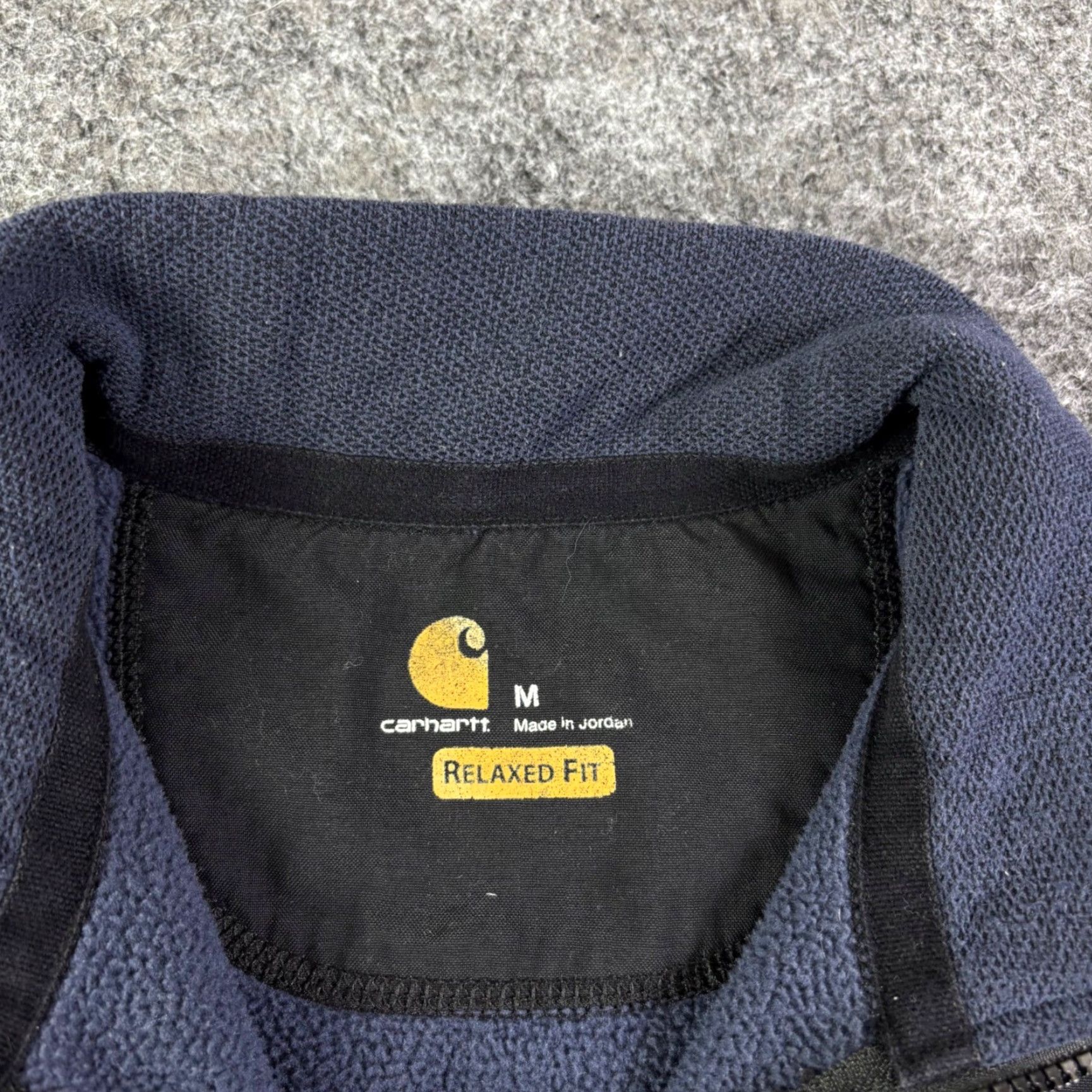 Carhartt Carhartt Mens Relaxed Fit Quarter Zip Pullover Sweater Navy Blue Medium Mock Size US M / EU 48-50 / 2 - 5 Thumbnail