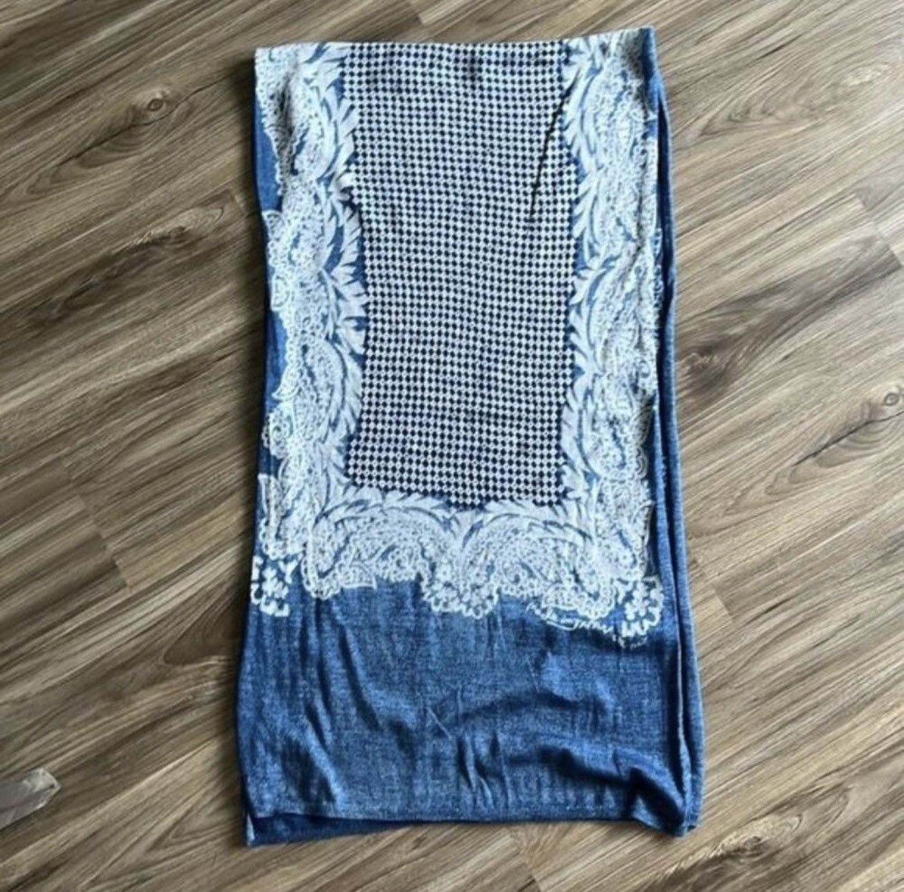 Kapital Blue Wool Scarf