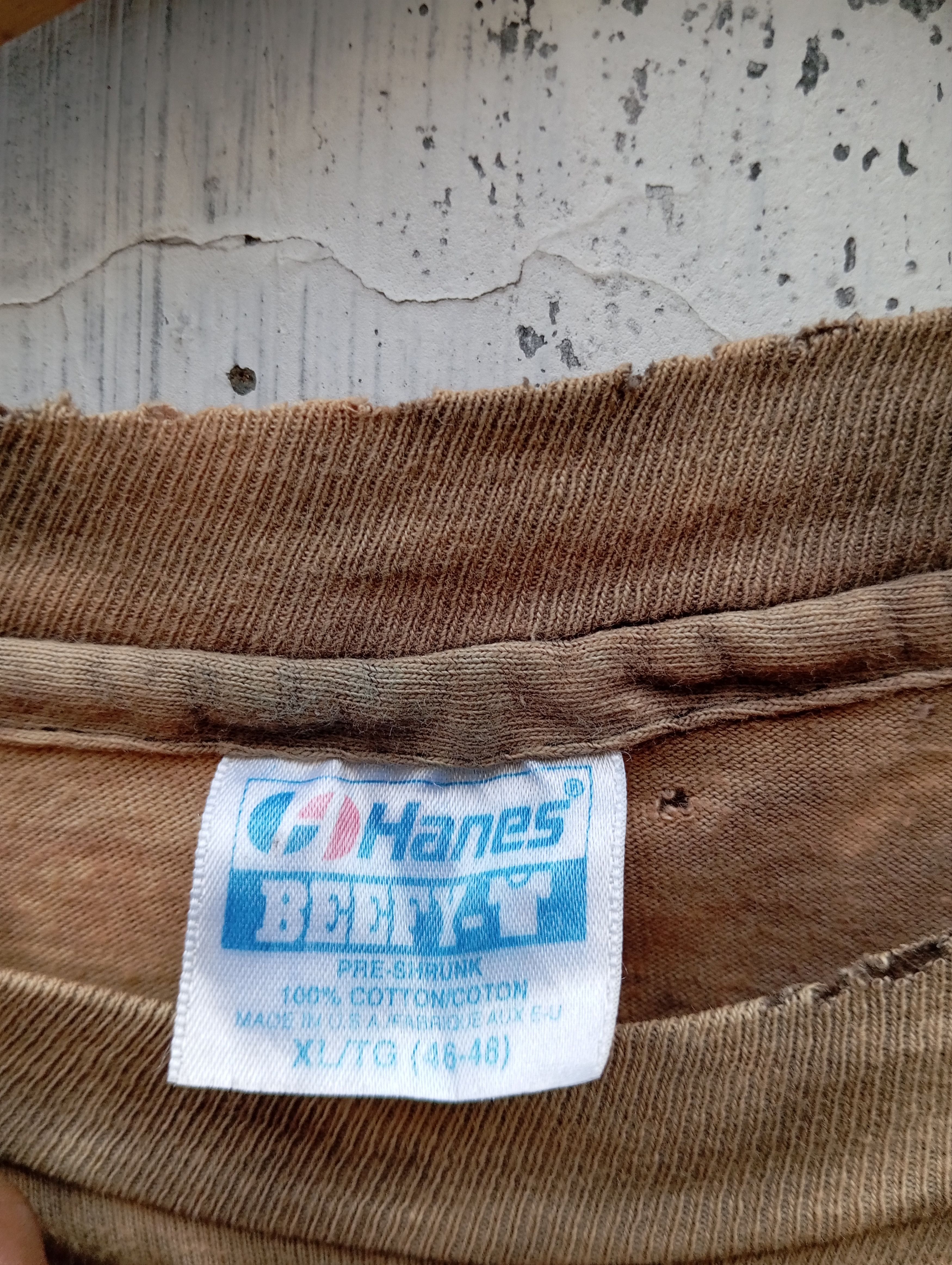 Vintage Vintage 80s Hanes thrashed sun blech tee Size US XL / EU 56 / 4 - 6 Thumbnail