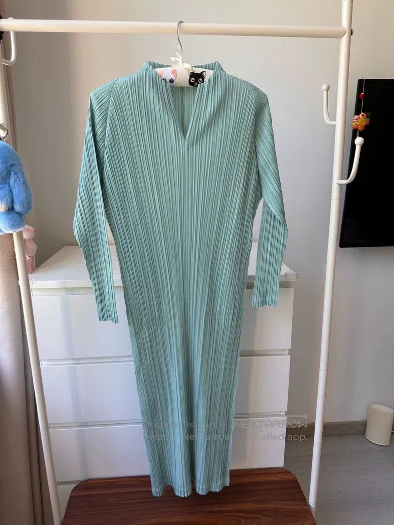 Issey Miyake Issey Miyake Mint Green Dress Size L / US 10 / IT 46 - 1 Thumbnail