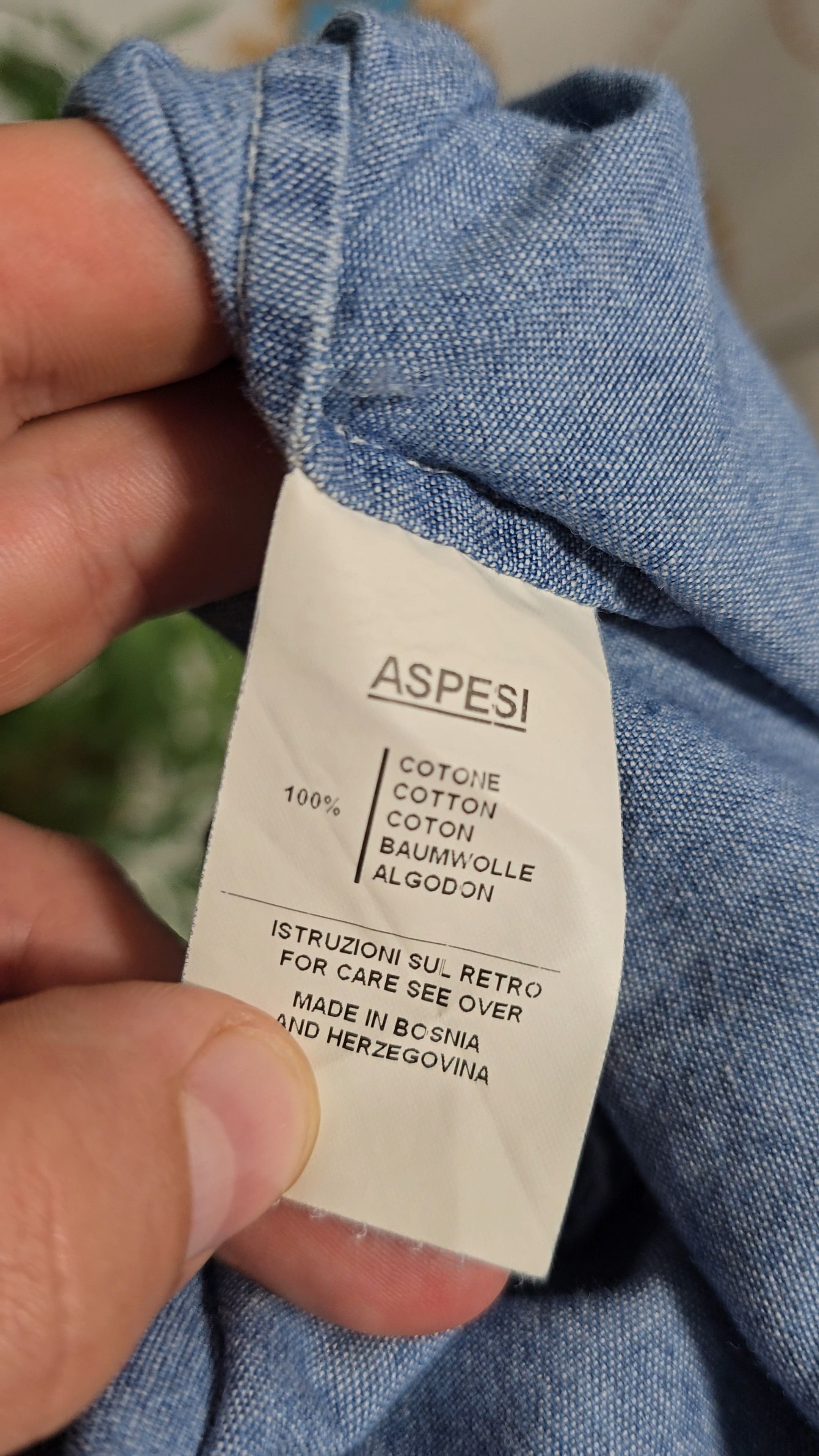 Aspesi Aspesi light blue chambray shirt with a band collar. SMALL Size S / US 4 / IT 40 - 10 Thumbnail
