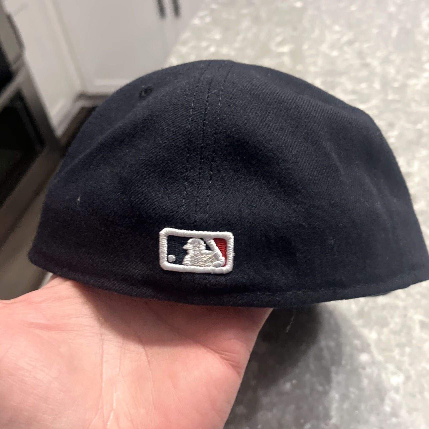 New Era NEW ERA Atlanta Braves On-Field 59Fifty Hat Fitted 7 1/8 Blue Baseball Cap Unisex Adults Size ONE SIZE - 3 Thumbnail