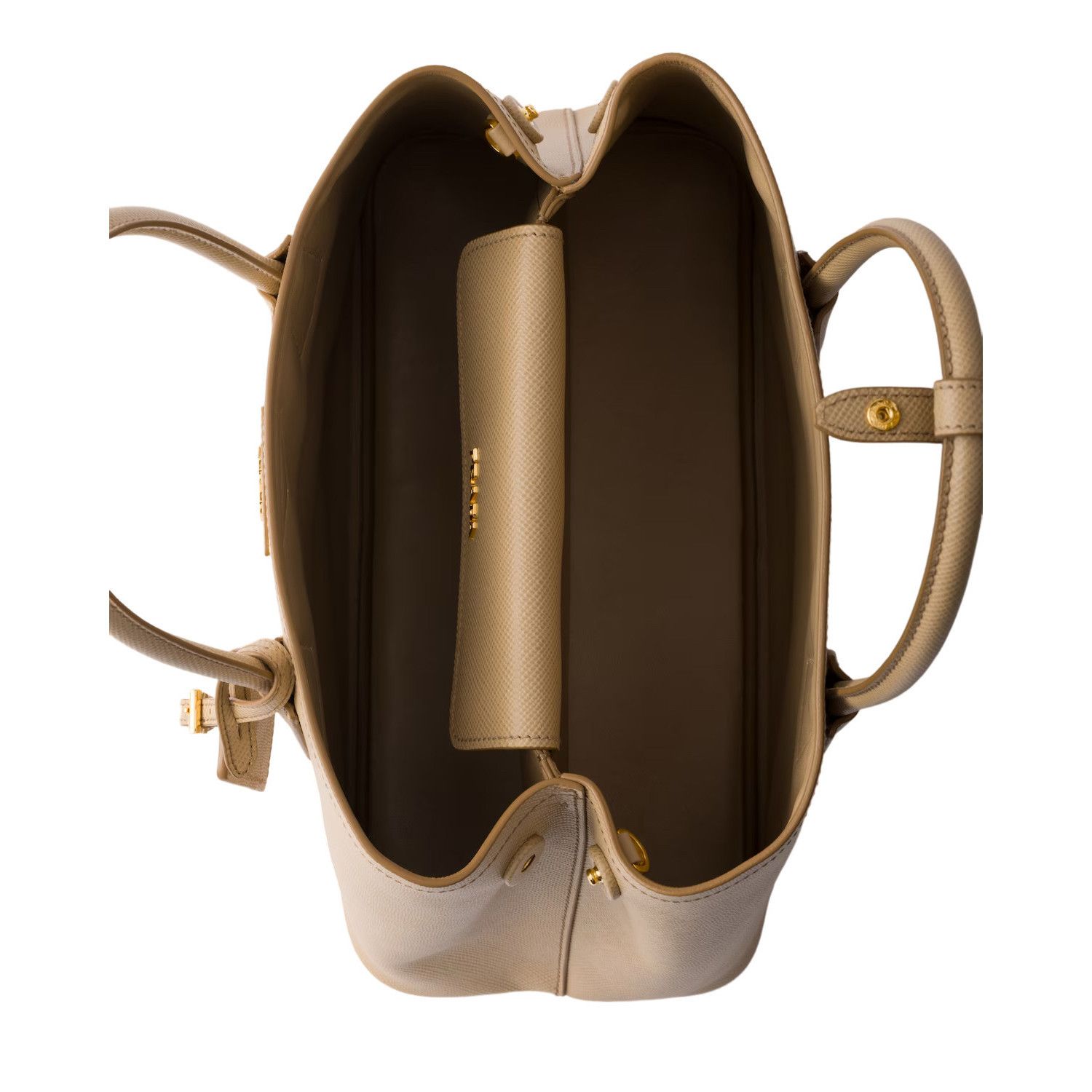 Prada PRADA Medium Double Saffiano $4750 Sand Beige Top Handle Bag Size ONE SIZE - 4 Thumbnail