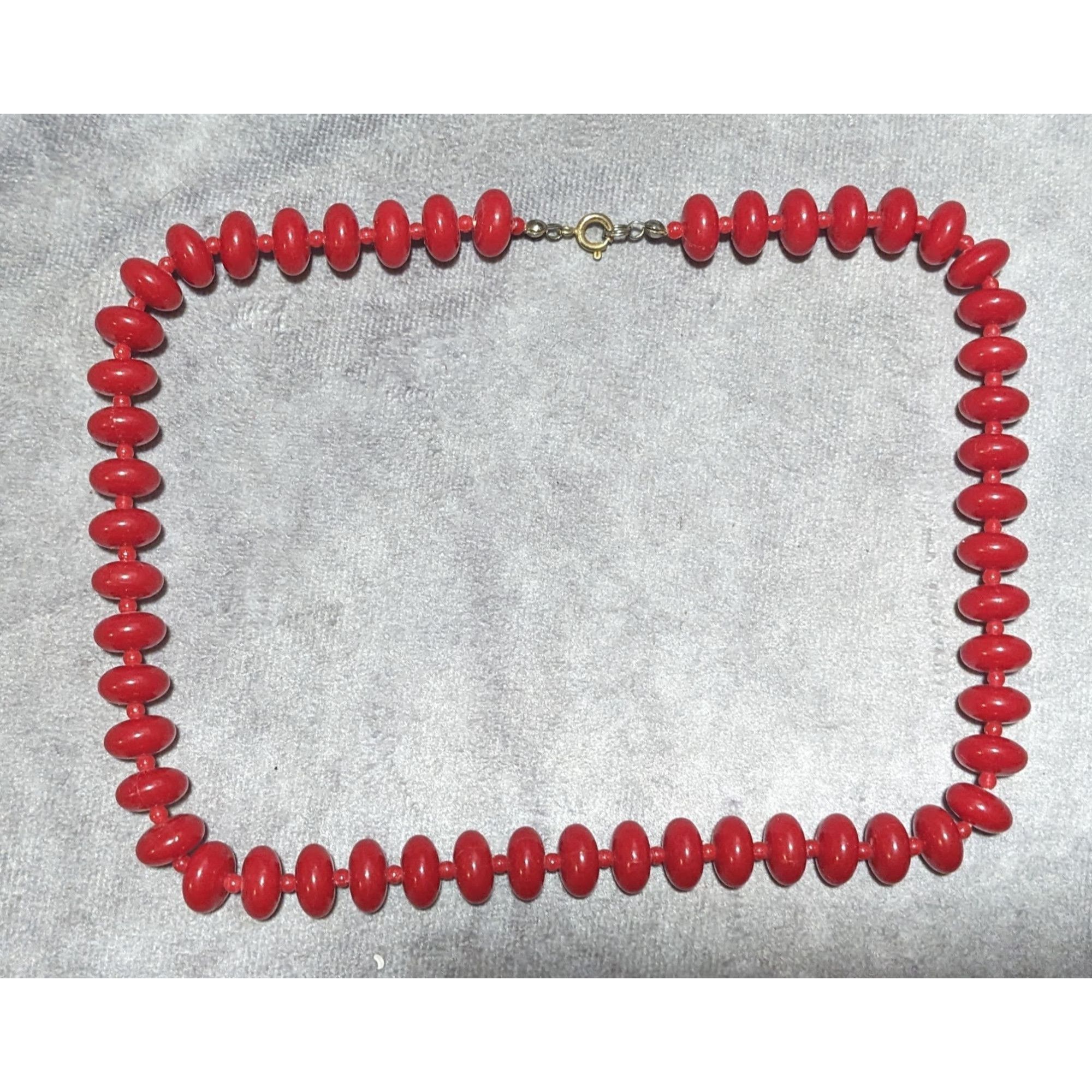 Other Vintage Red Cinnamon Candy Style Beaded Necklace Size ONE SIZE - 7 Thumbnail