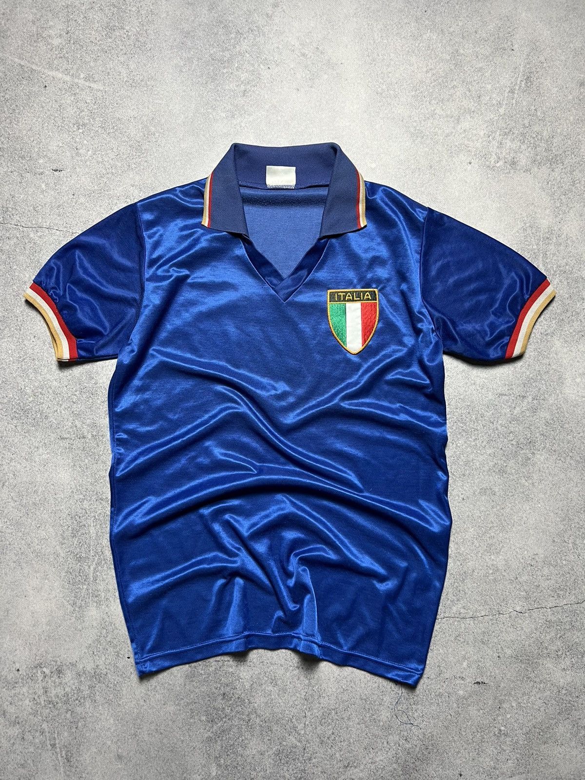 Vintage Vintage Retro Replica Italy 80s Soccer Blockcore Style Tee Size US L / EU 52-54 / 3 - 1 Thumbnail