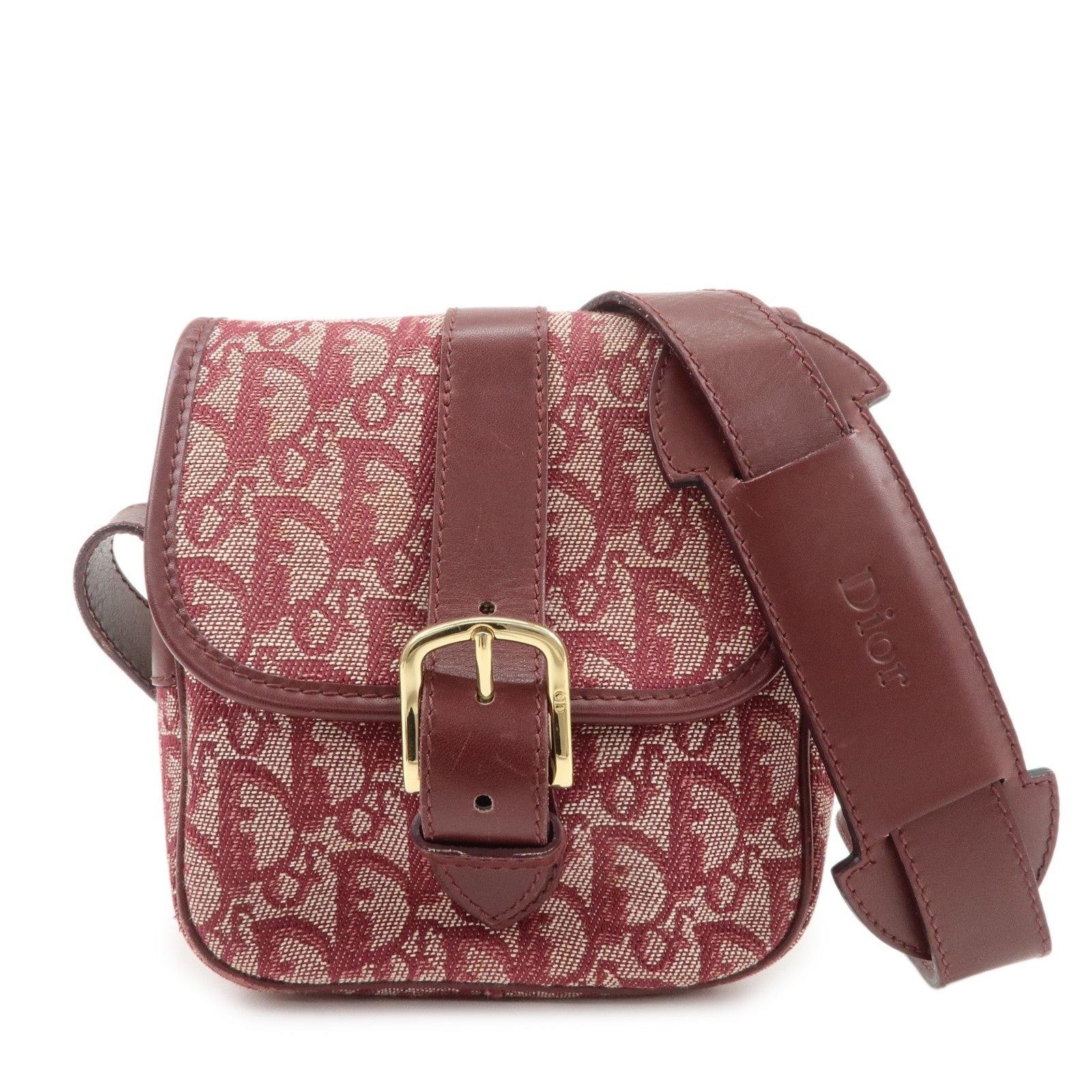 Christian Dior Monsieur Christian Dior Trotter Jacquard Leather Shoulder Bag Size ONE SIZE - 1 Thumbnail