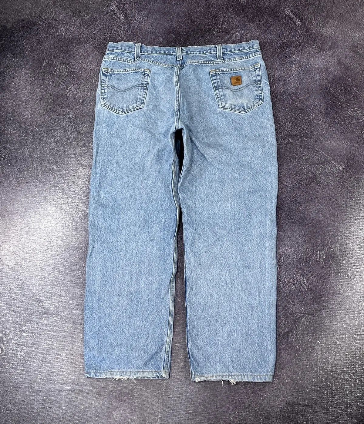 Vintage 90s Carhartt Light Blue Y2K Hype Baggy Jeans