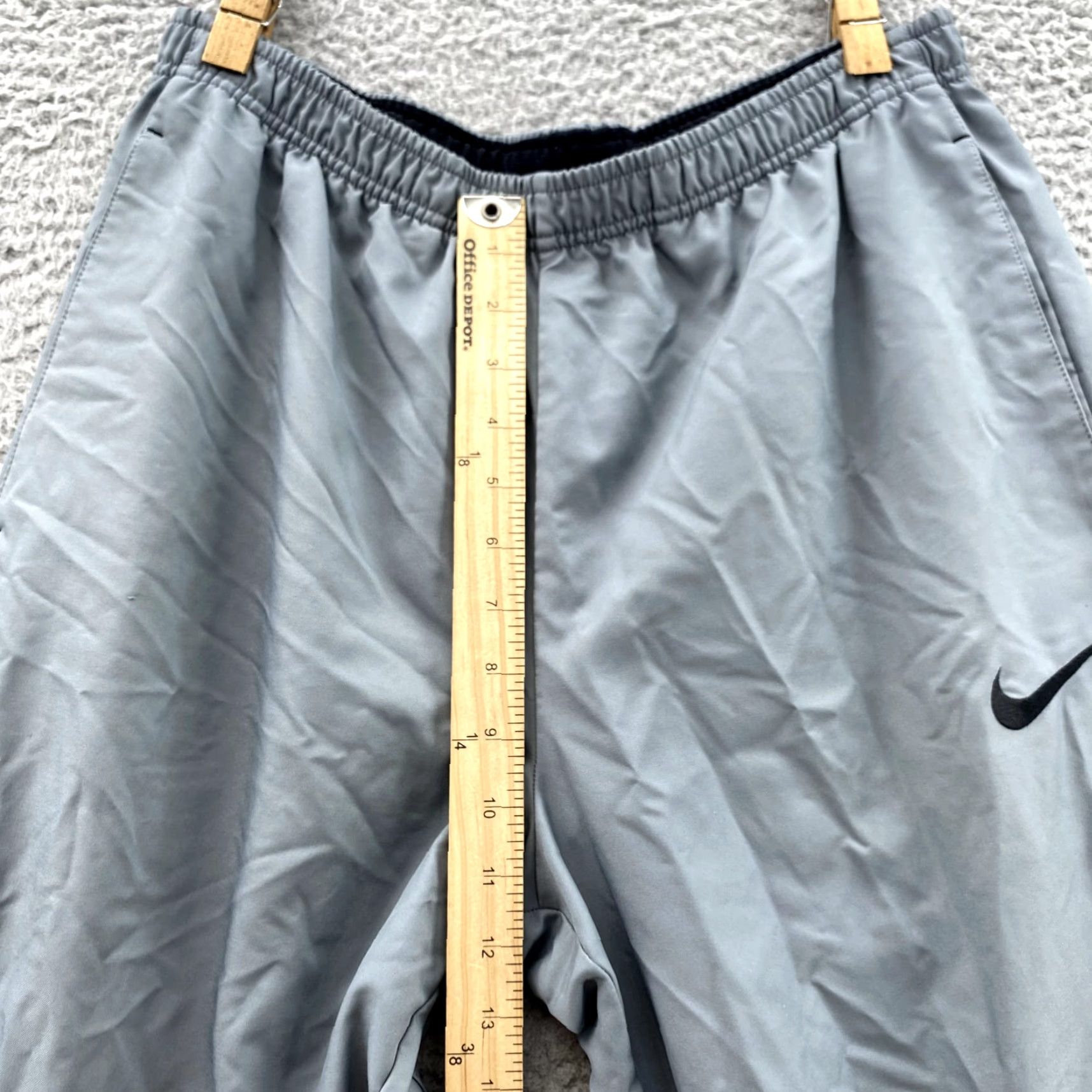 Nike Nike Track Pants Mens Large Gray Tech Drawstring Ankle Athleisure Running Sports Size US 33 - 7 Thumbnail