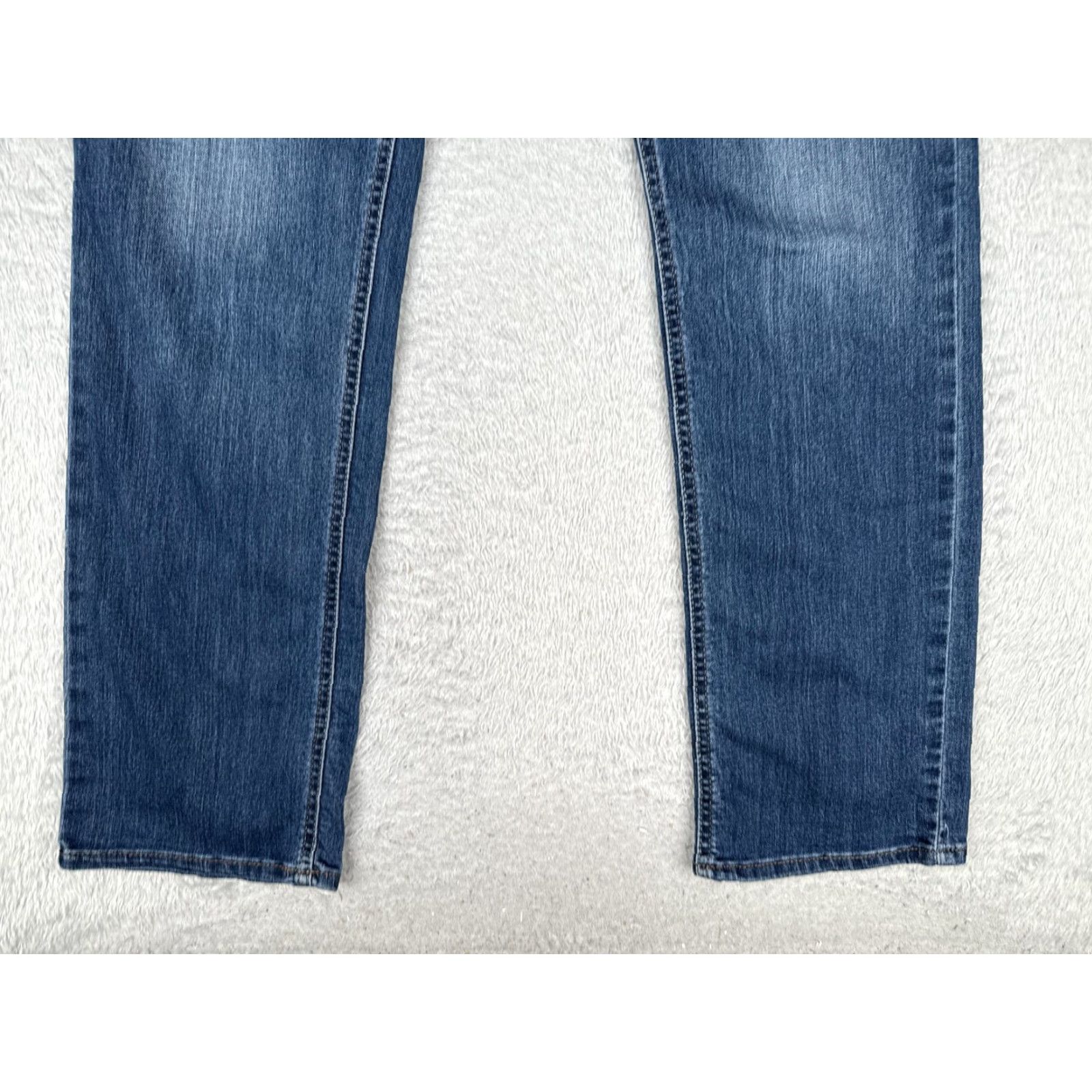 Lee Riders By Lee Jeans Women Mid Rise Straight Leg Stretch Denim Blue 32x33 Size 24" / US 00 / IT 34 - 2 Thumbnail