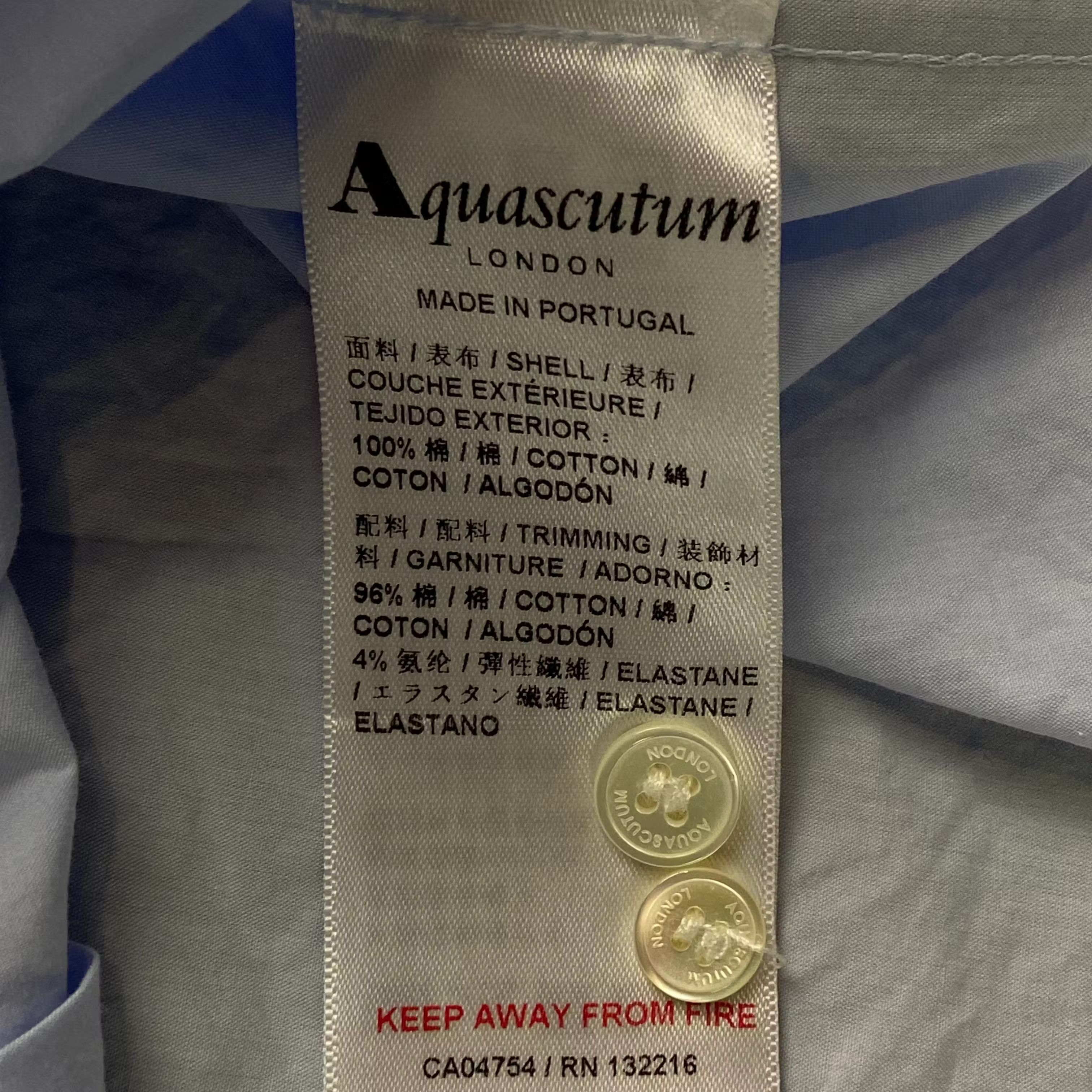 Aquascutum Mens Shirt Long Sleeve Aquascutum Size XL Size US XL / EU 56 / 4 - 5 Thumbnail