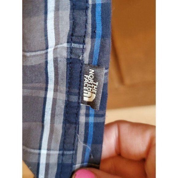 The North Face The North Face Casual Button Down Long Sleeve Blue Plaid Poc Size US XL / EU 56 / 4 - 5 Thumbnail