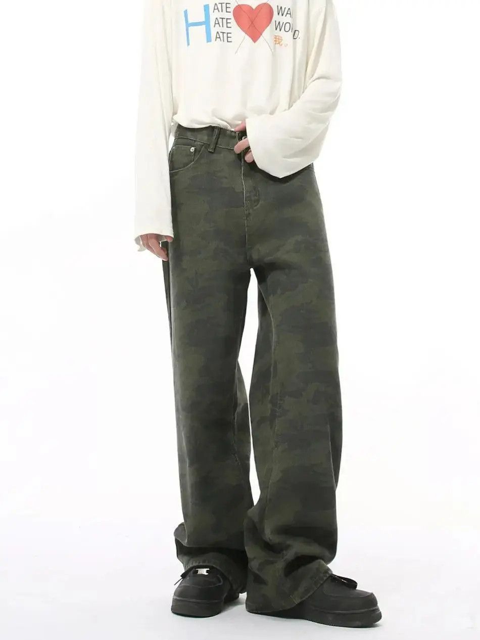 Japanese Brand Retro loose camouflage high street jeans Size US 32 / EU 48 - 4 Thumbnail