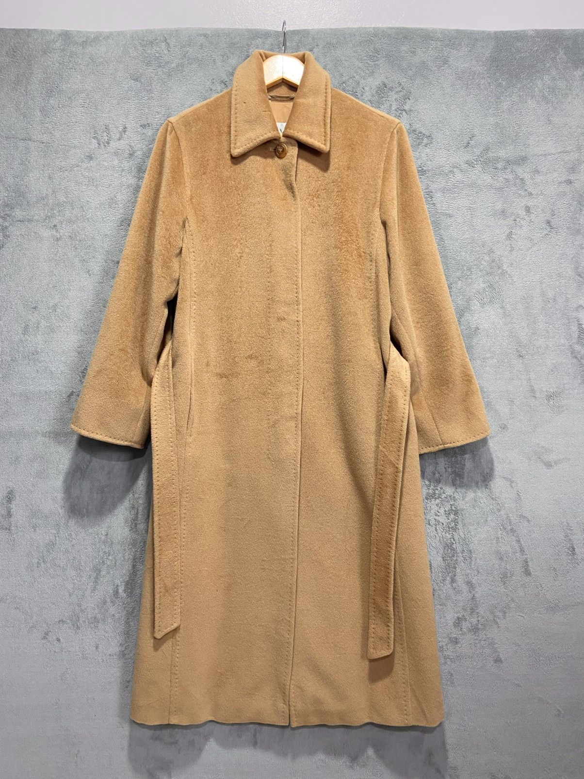 Max Mara Max Mara Belted Virgin Wool Coat Size M / US 6-8 / IT 42-44 - 4 Thumbnail