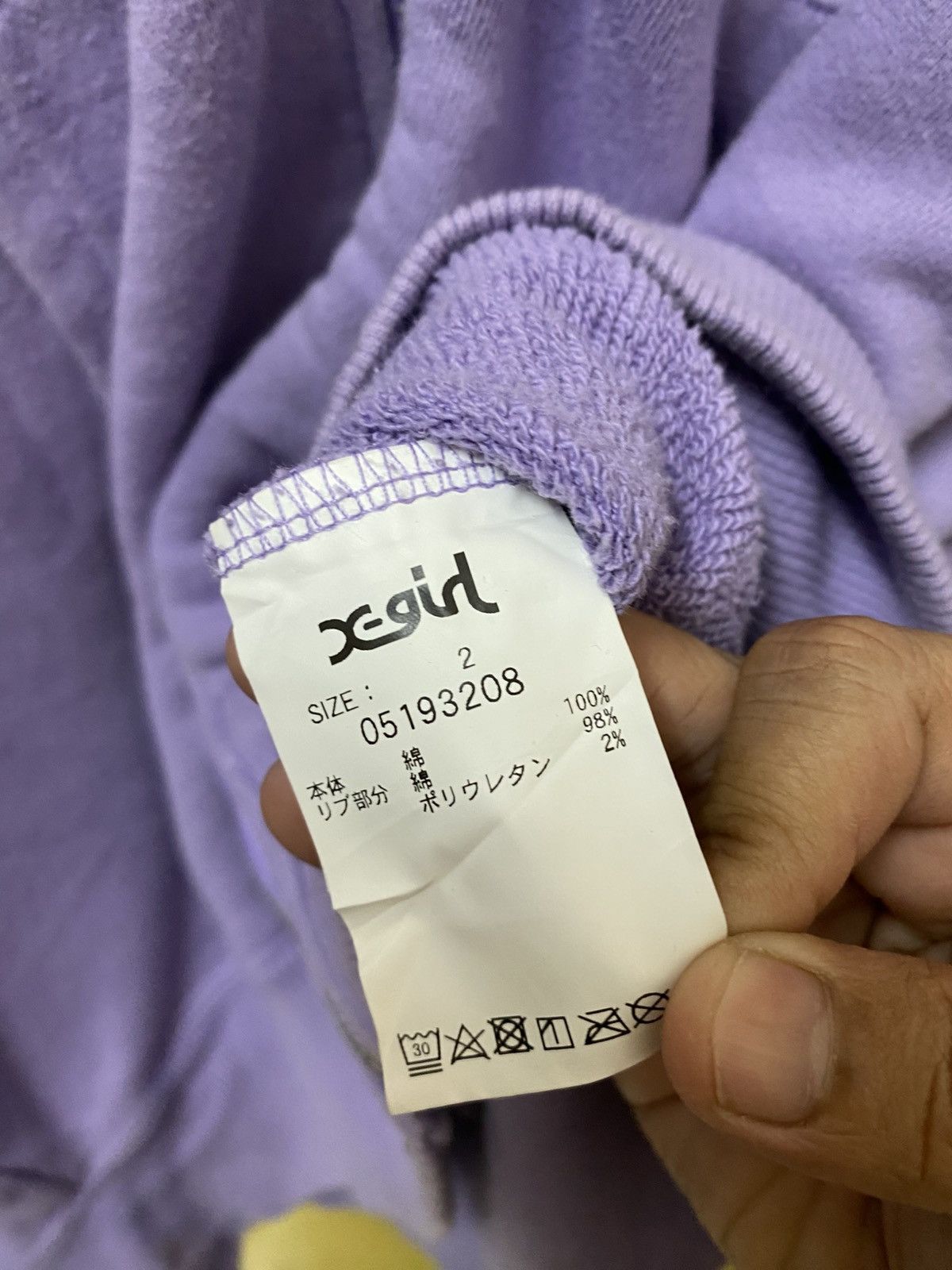 X-Girl X Girl Hoodie Zipper Purple Colour Size L / US 10 / IT 46 - 9 Thumbnail