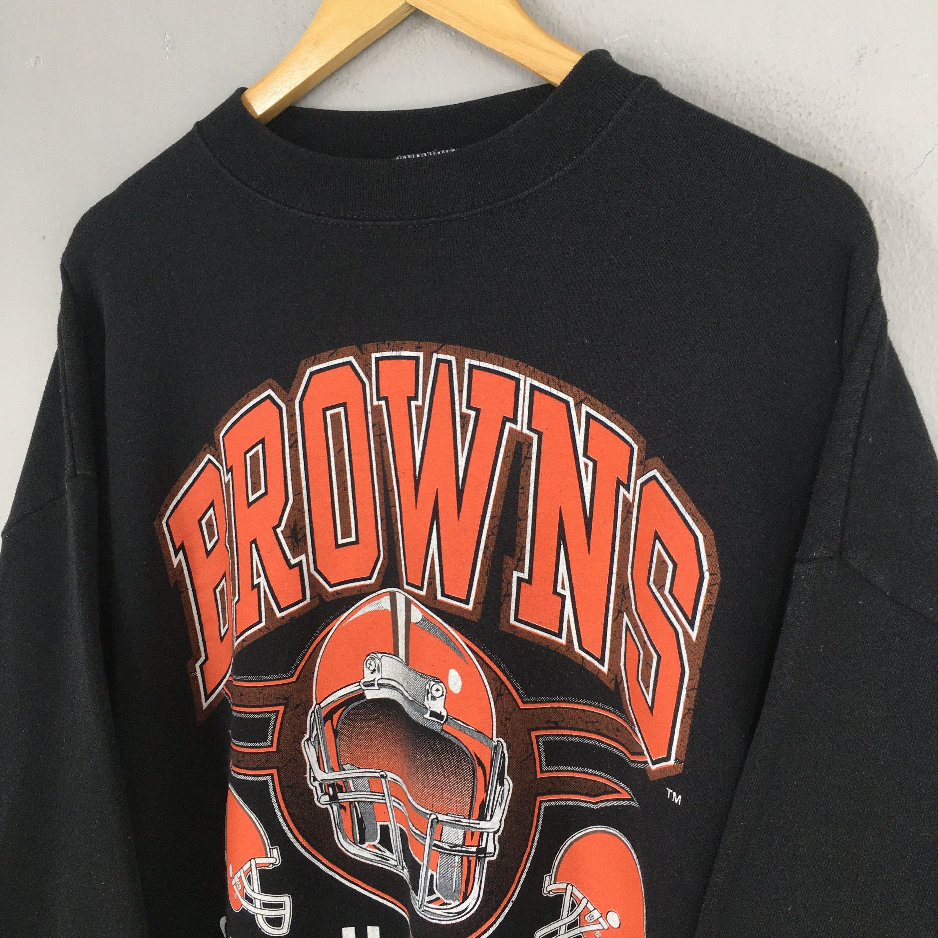 NFL Vintage 90s Cleveland Browns Rugby NFL Sweatshirt 2XLarge Size US XXL / EU 58 / 5 - 3 Thumbnail