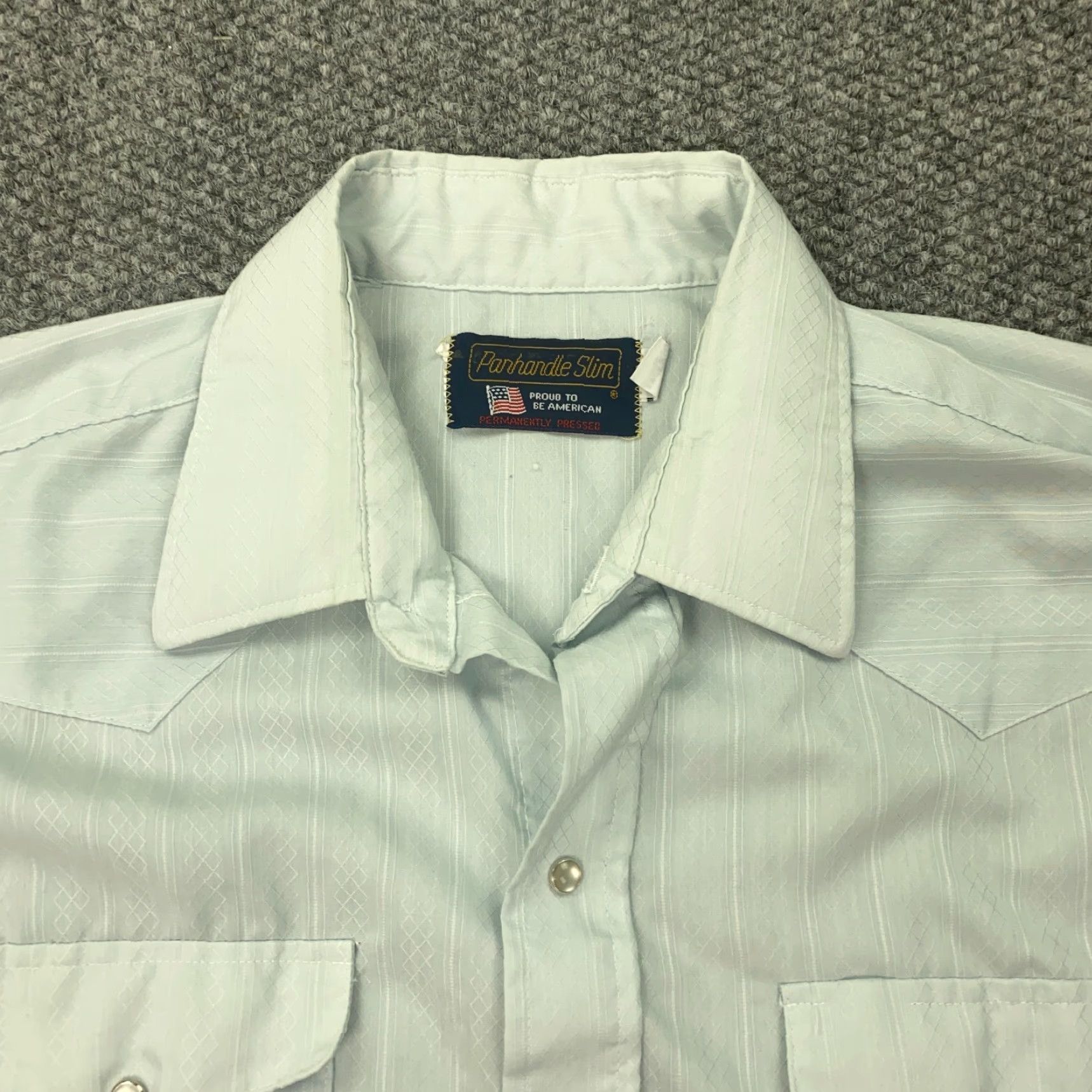 Vintage VINTAGE Panhandle Slim Western Shirt Mens 17.5 White Striped Pearl Snap Shirt Mens 17.5 White Striped Pearl Snap western cowboy retro Size US XL / EU 56 / 4 - 2 Thumbnail