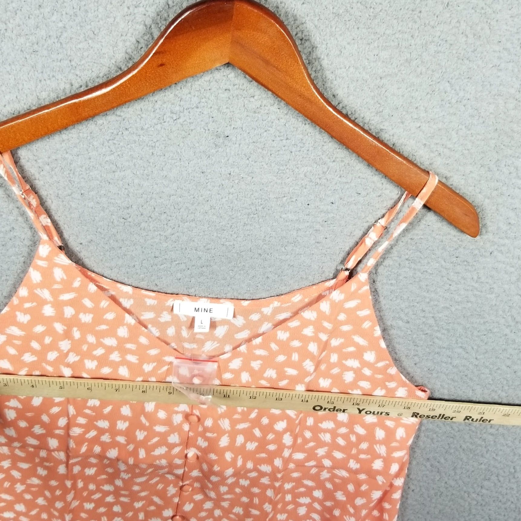 Anthropologie VINTAGE Anthropologie MINE Women's Tank Top Sleeveless Spaghetti Strap Floral Peach Large Orange 90s Size L / US 10 / IT 46 - 5 Thumbnail
