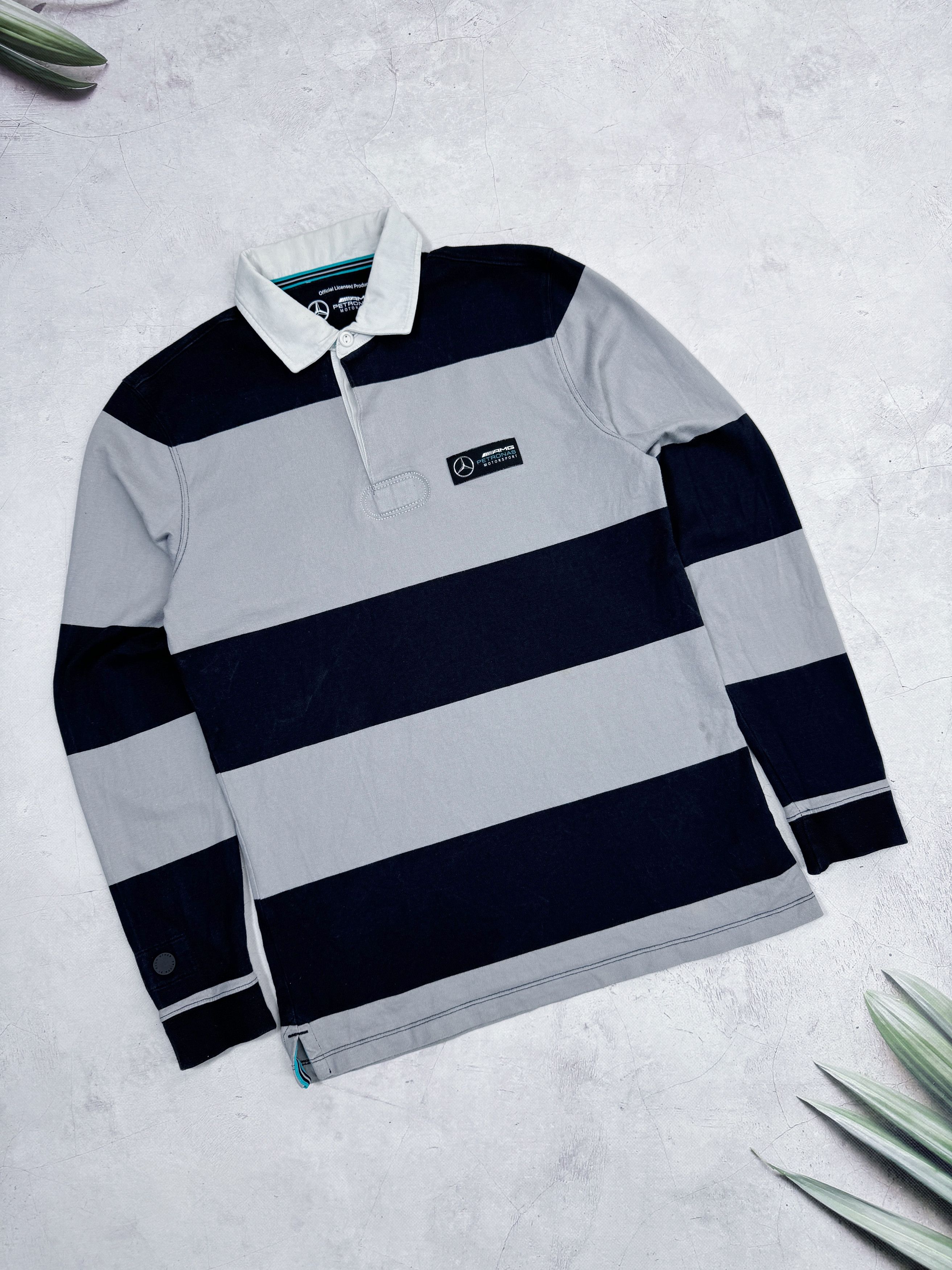 Formula 1 × Mercedes-Benz Mercedes AMG Petronas Rugby Shirt Formula1 Team 2020 Striped Size US S / EU 44-46 / 1 - 8 Thumbnail