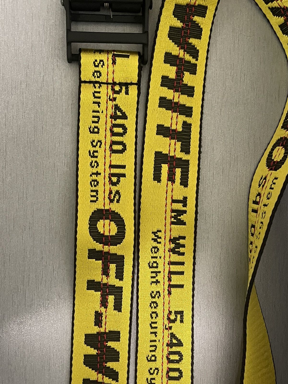 image of Off White Industrial Belt in Yellow, Men's