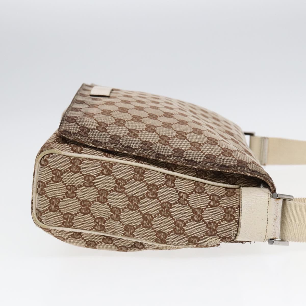 Gucci GUCCI GG Canvas Shoulder Bag Beige Silver Size ONE SIZE - 3 Thumbnail