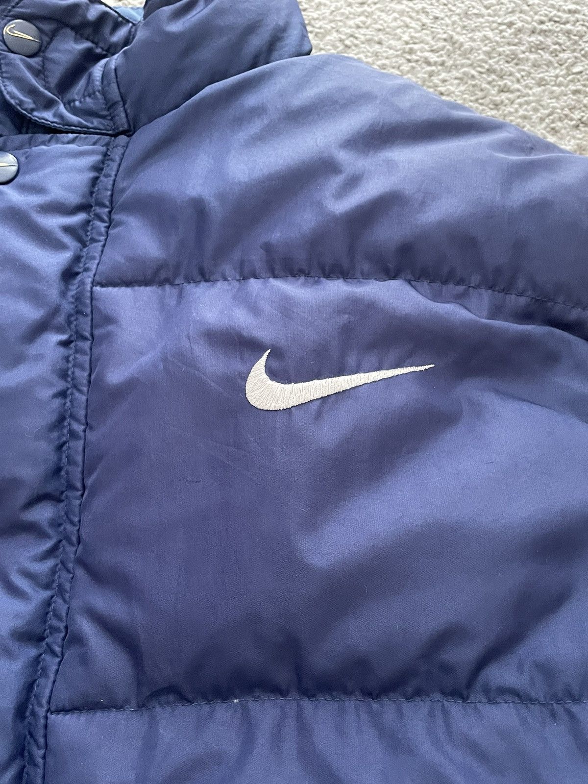 Nike × Vintage Rare Nike Puffer Jacket Swoosh Vintage 90’s Size US L / EU 52-54 / 3 - 4 Thumbnail