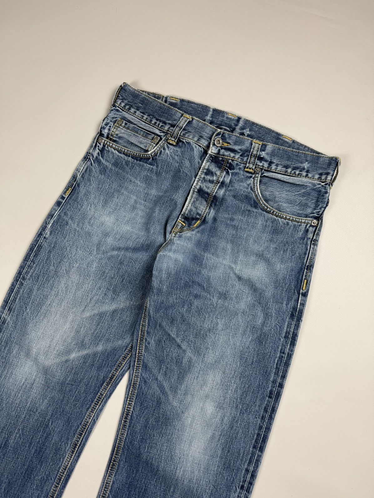 Pike Brothers Pike Brothers Men’s Selvedge Denim Back Buckle Jeans Size 33 Size US 33 - 2 Thumbnail