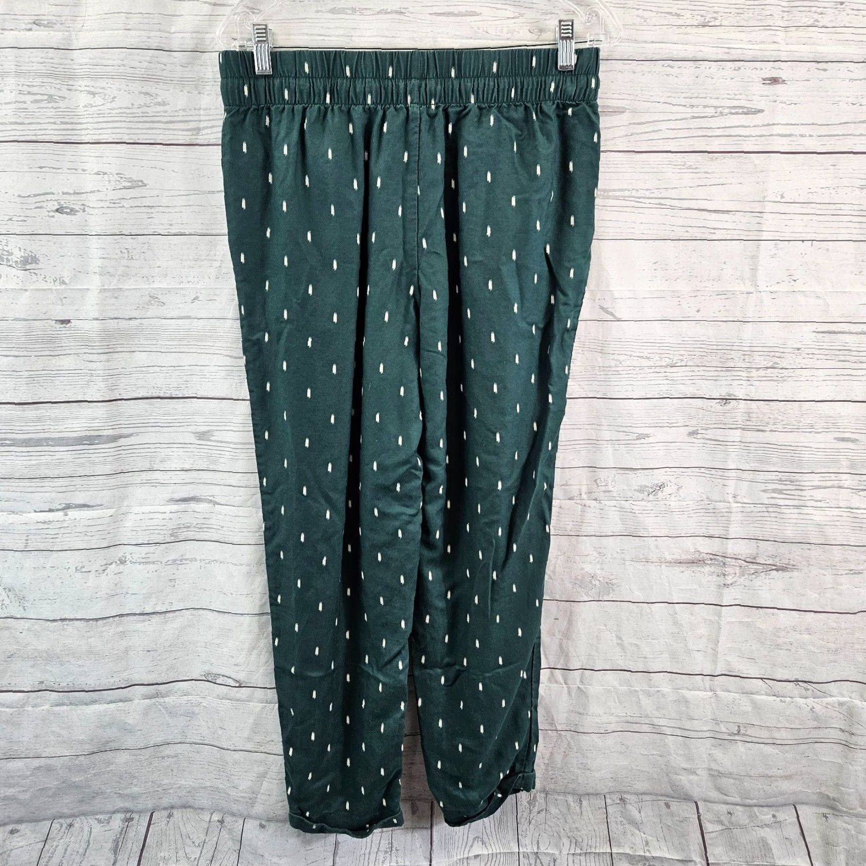 Vintage Garnet Hill Pants Womens Small Green Cropped Tencel Linen Drawstring Size 32" / US 10 / IT 46 - 3 Thumbnail