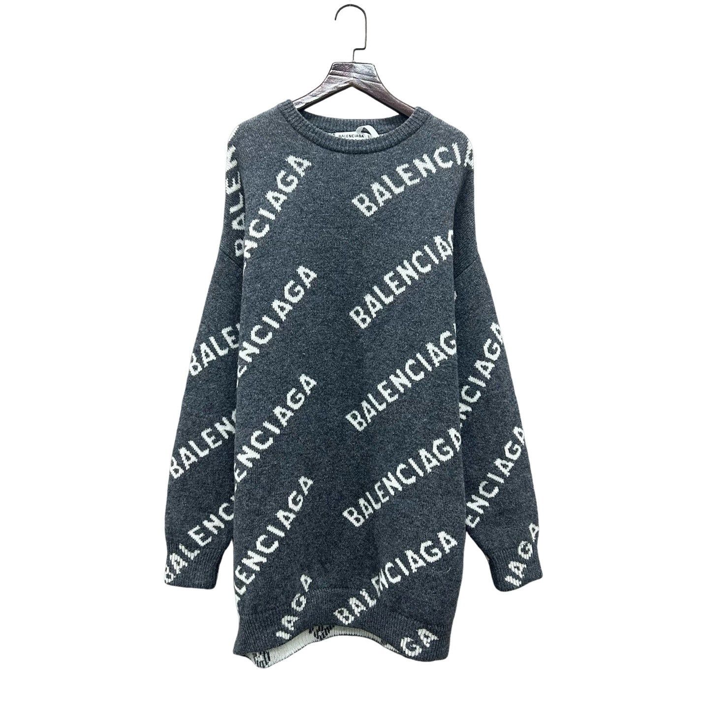 Balenciaga Balenciaga All Over Logo Knit Sweater Size S Size US S / EU 44-46 / 1 - 1 Thumbnail