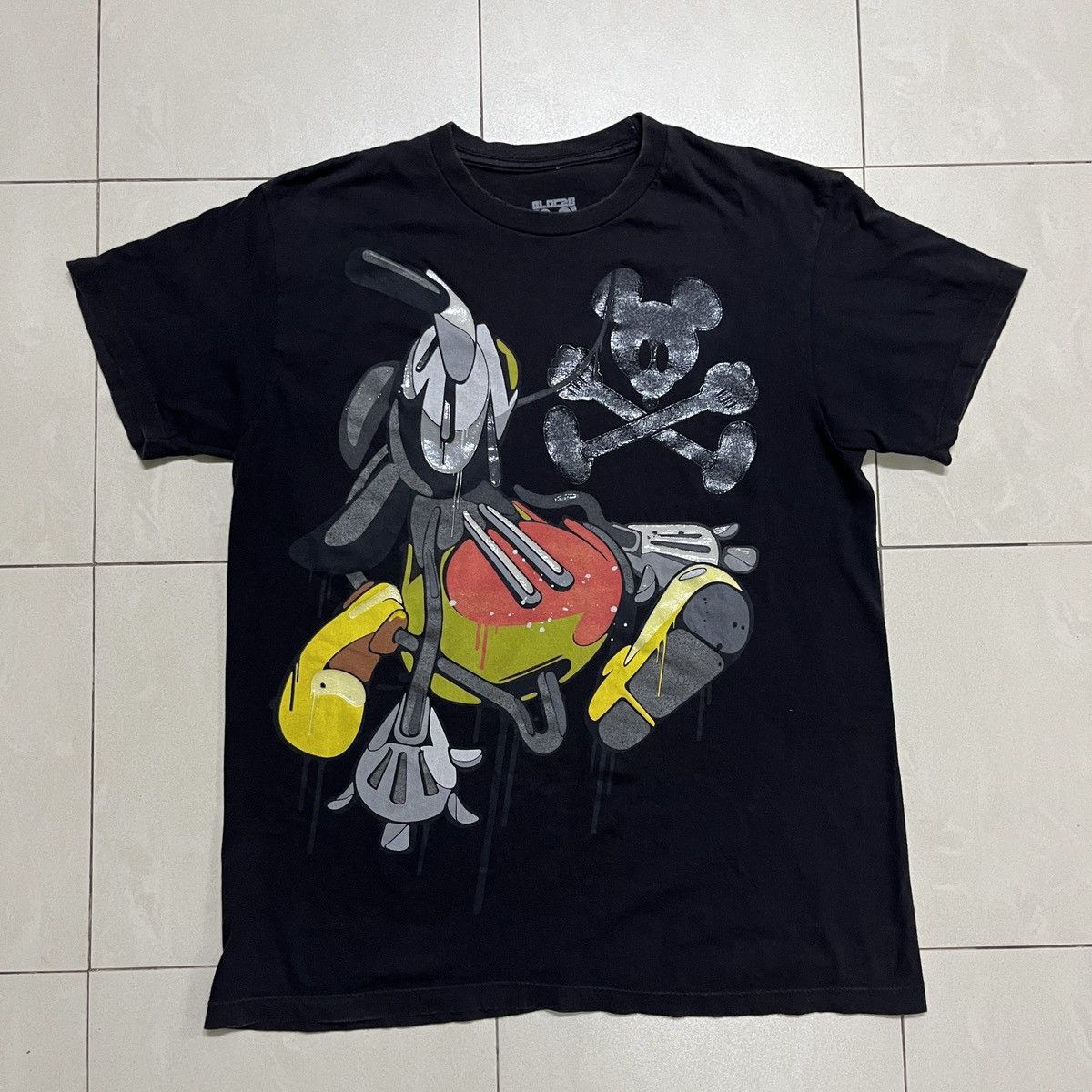 Disney × Mickey Mouse × Vintage Bloc28 X Mickey Mouse Acid Drip/Abstract T Shirt Size US S / EU 44-46 / 1 - 2 Thumbnail