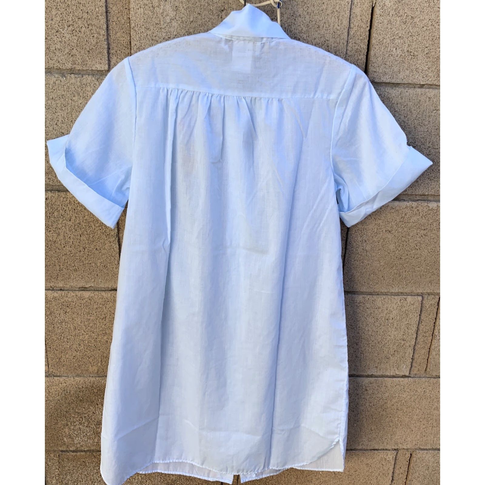 Vintage VINTAGE Flirts Shirt Adult 11 Blue Garfield Cat Nap Nightwear Button Front Collared Short Sleeve Sleepshirt Womens Size L / US 10 / IT 46 - 5 Thumbnail