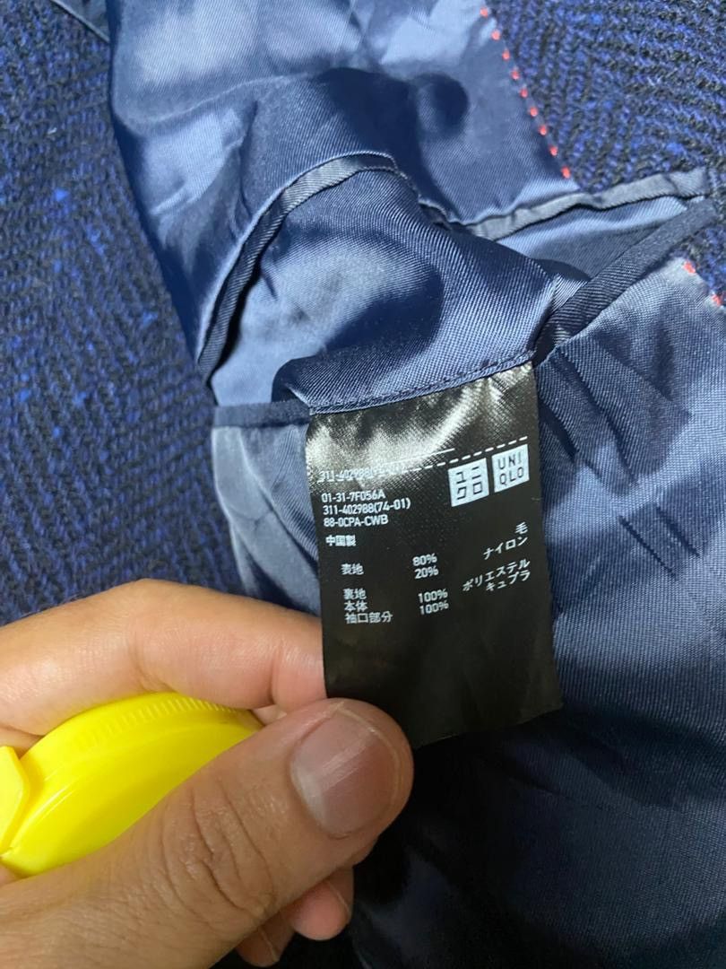 Uniqlo UNIQLO Brand Casual Wool Blazer (137) Size US XL / EU 56 / 4 - 8 Thumbnail