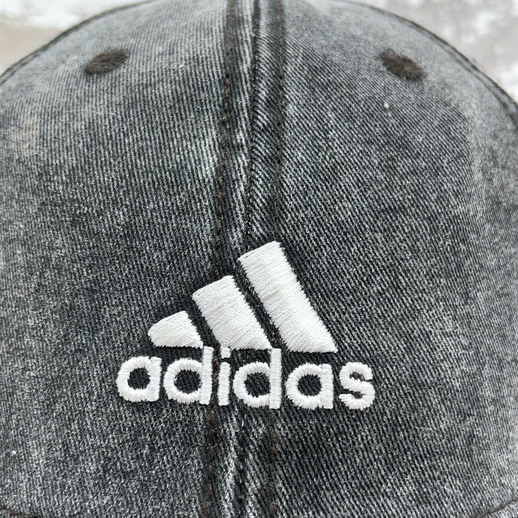 Adidas Adidas Hat Cap Adjustable Gray White Dad Baseball Style Cap Mens Adjustable Size ONE SIZE - 4 Thumbnail