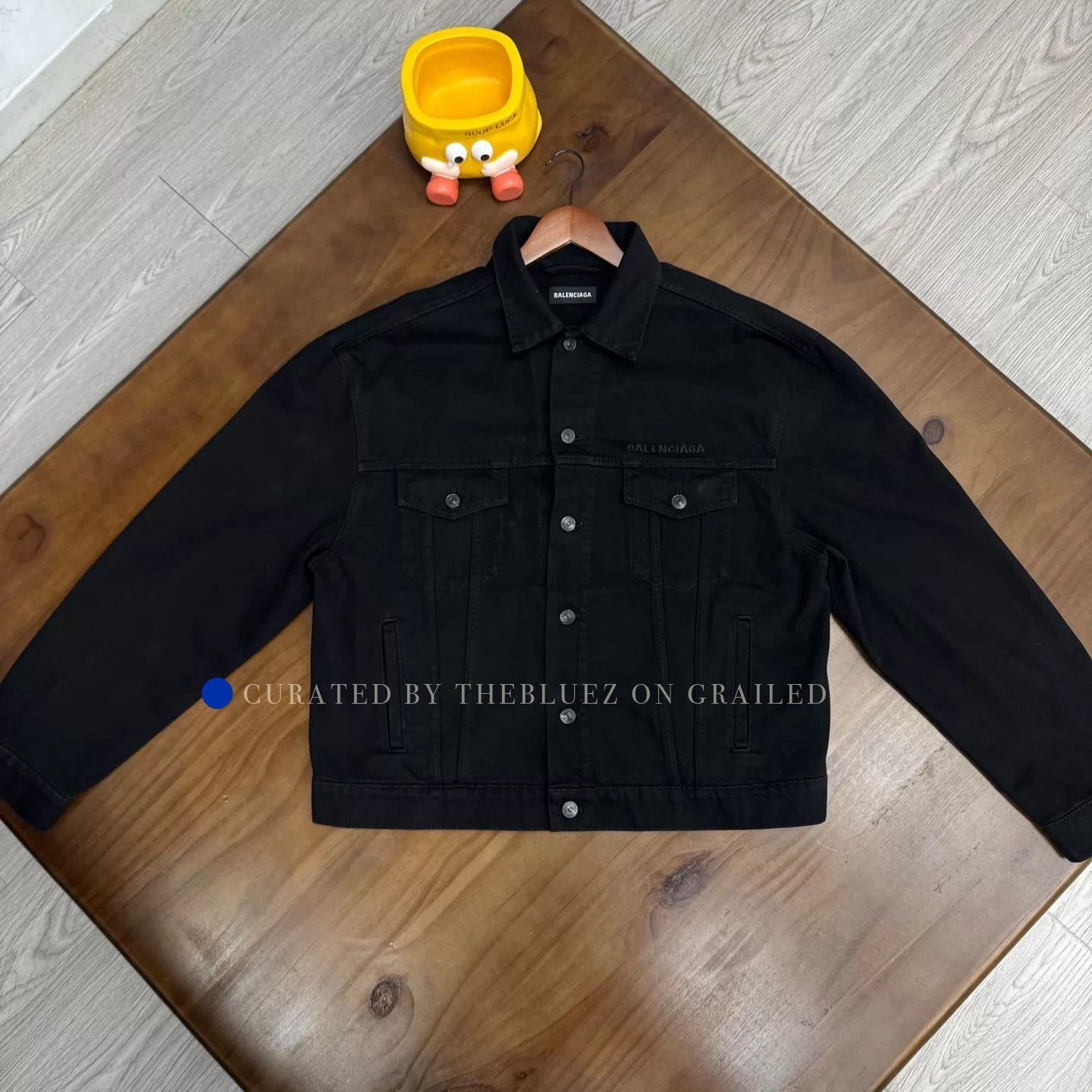 Balenciaga Stylish Black Red Denim Jacket in Size M Size US M / EU 48-50 / 2 - 1 Thumbnail