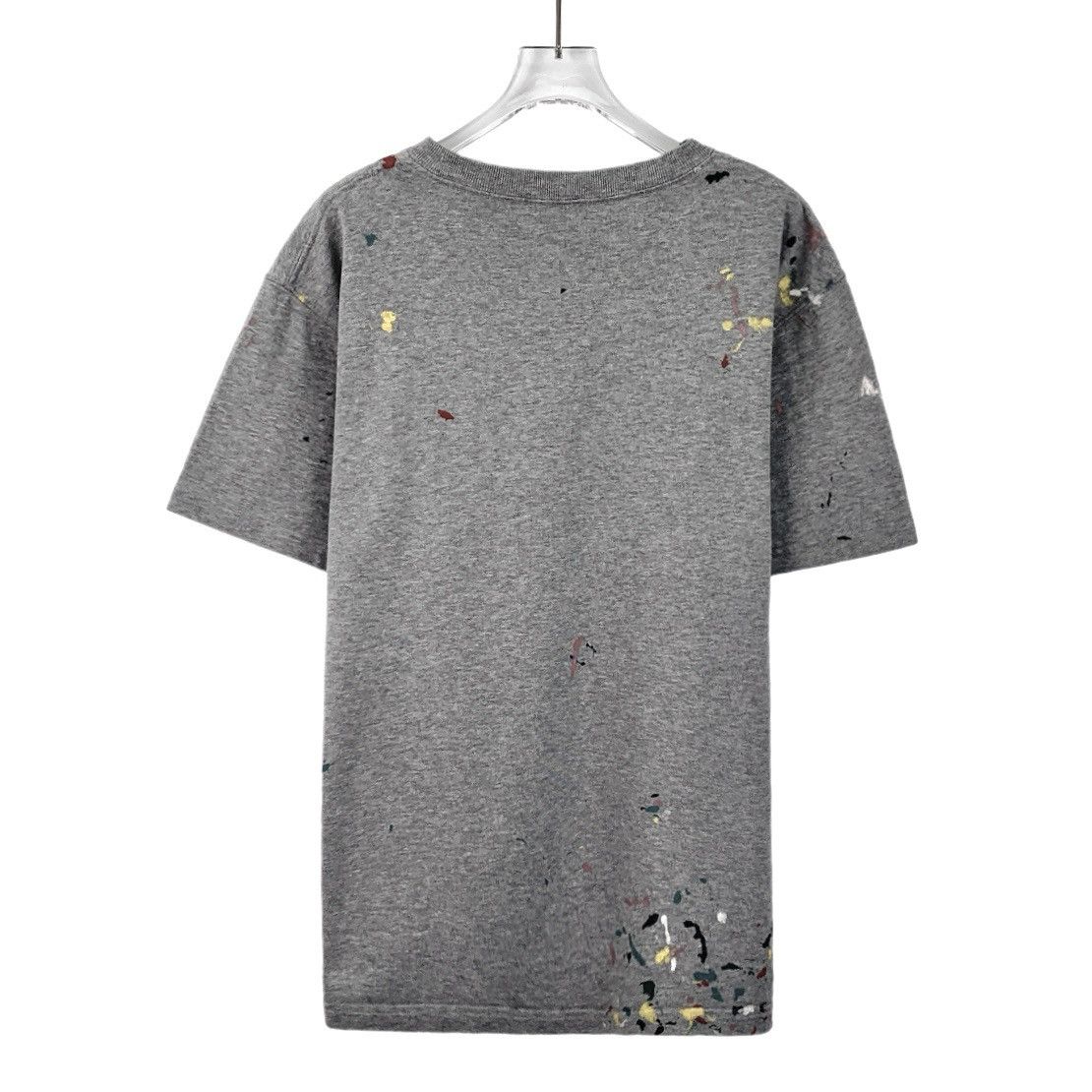 Dior Dior Gray Splash Ink Logo Letter Embroidered Cotton T-Shirt Size L / US 10 / IT 46 - 2 Thumbnail