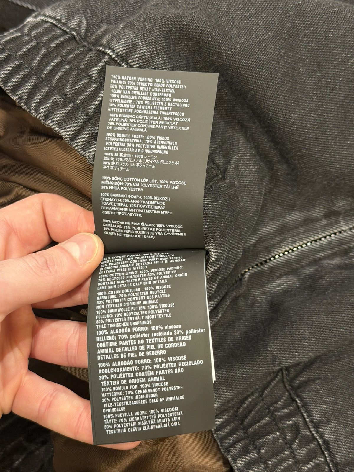 Miu Miu Miu Miu Padded Black Denim Work Jacket w/ Corduroy Collar Size US XL / EU 56 / 4 - 8 Thumbnail