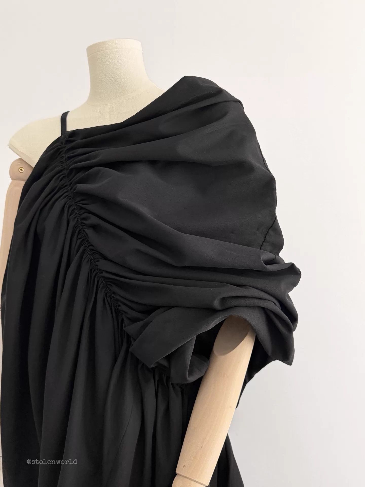 Limi Feu Limi feu Irregular Gathered Spaghetti Strap Dress Size S / US 4 / IT 40 - 2 Thumbnail