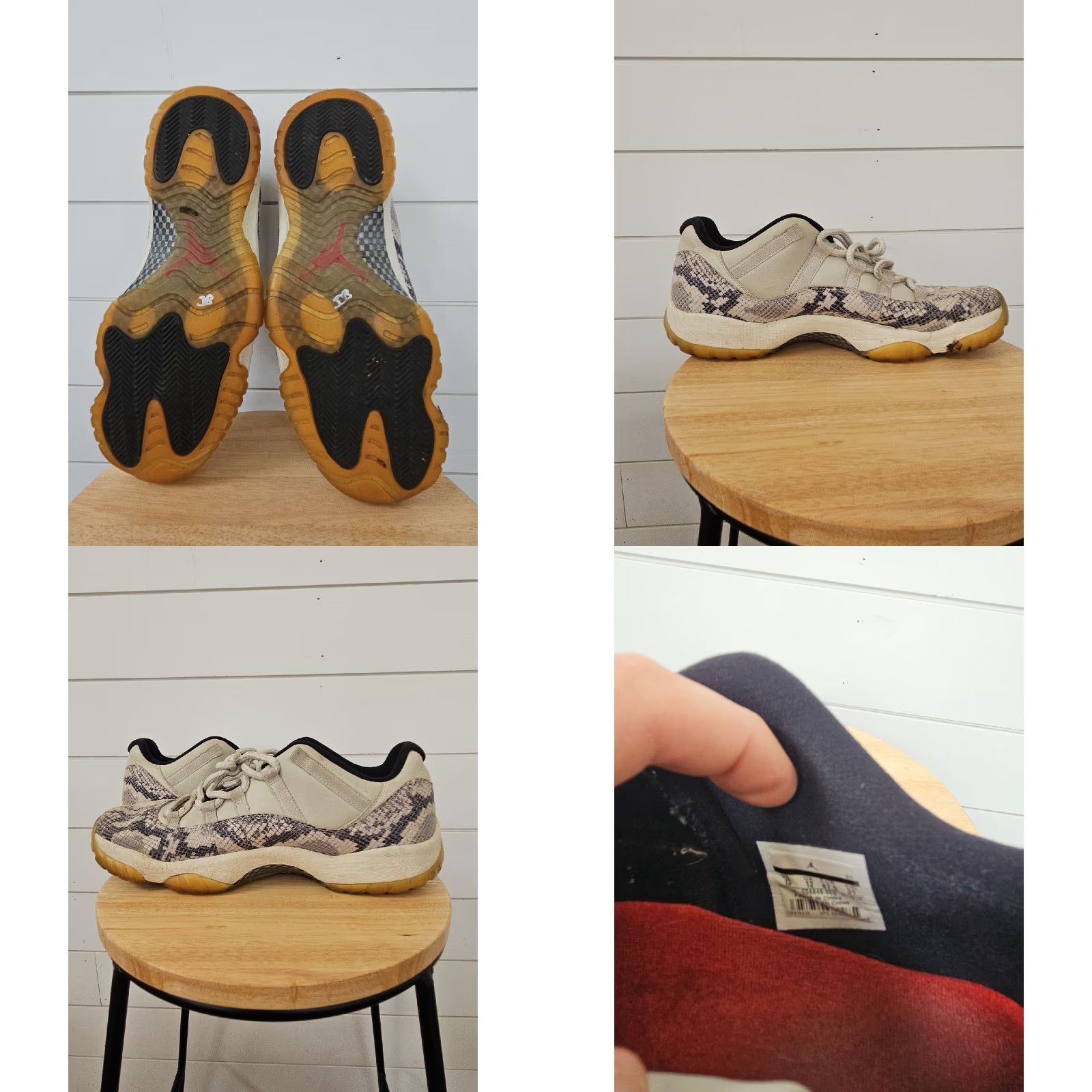 Nike VINTAGE Nike Air Jordan 11 XI Retro Low Snakeskin Light Bone Mens 13 CD6846-002 Size US 13 / EU 46 - 8 Thumbnail