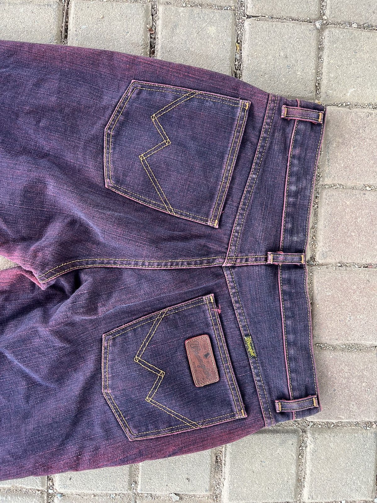 Hysteric Glamour × Japanese Brand × Wrangler Flare Crazy Purplewash Wrangler Denim Size US 29 - 15 Thumbnail