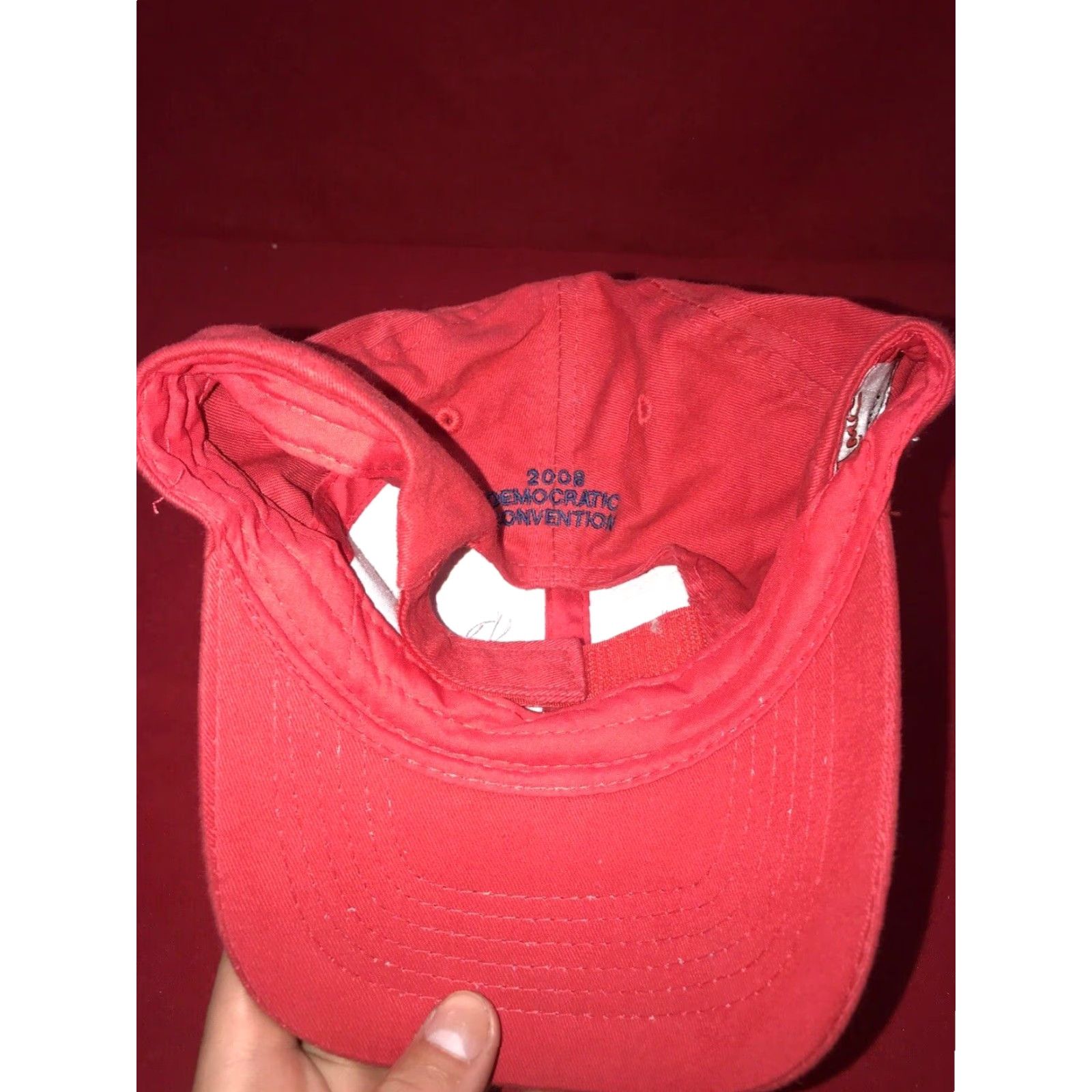 Vintage VINTAGE Democratic National Convention Hat Cap Denver Barrack Obama 2008 Red White Adjustable Men Baseball Trucker Ob ama Hat Mens 2008 Size ONE SIZE - 4 Thumbnail