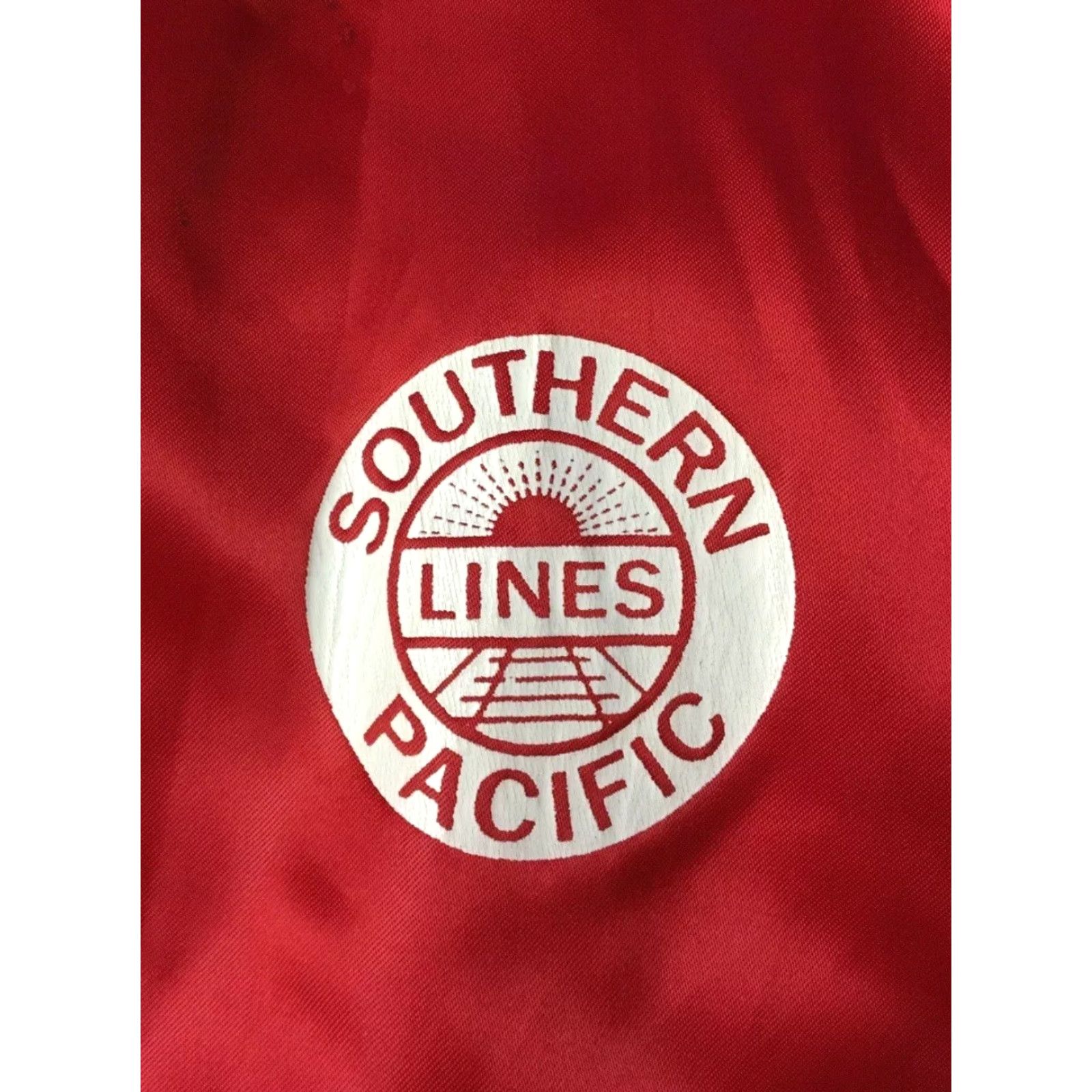 Vintage VINTAGE Southern Pacific Lines Railroad Satin Jacket L Mens Red 80s 70s Bomber Striped Lined USA Train Conductor Size US L / EU 52-54 / 3 - 2 Thumbnail